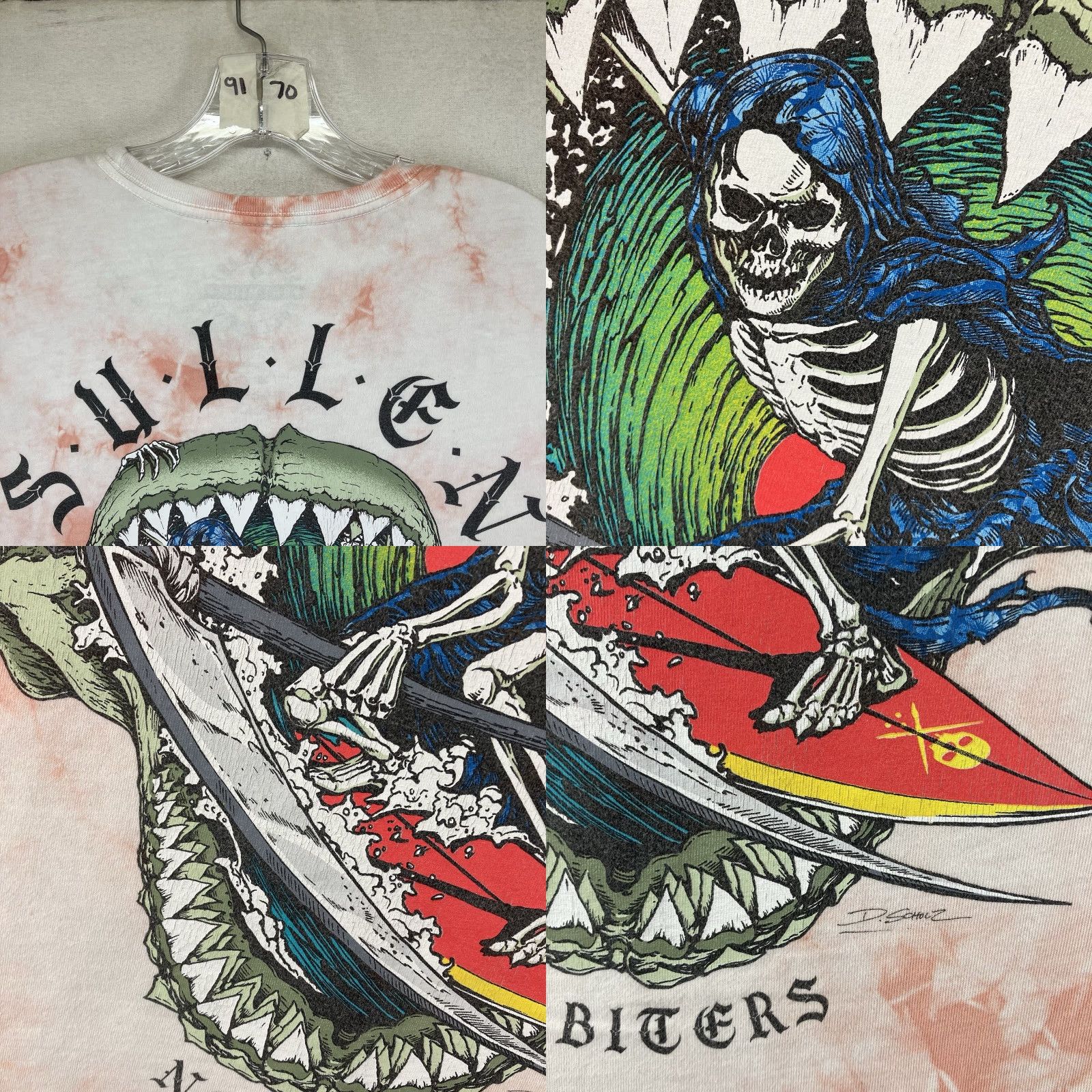 Vintage Sullen Men's 2XL Storm Riders Short Sleeve Premium T Shirt Tattoo Reaper Surfing Size US XXL / EU 58 / 5 - 8 Thumbnail