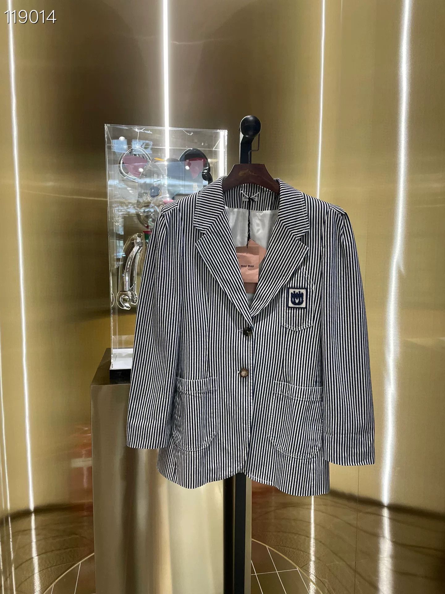 Miu Miu Miumiu Women's Striped Blazer Size S / US 4 / IT 40 - 1 Thumbnail