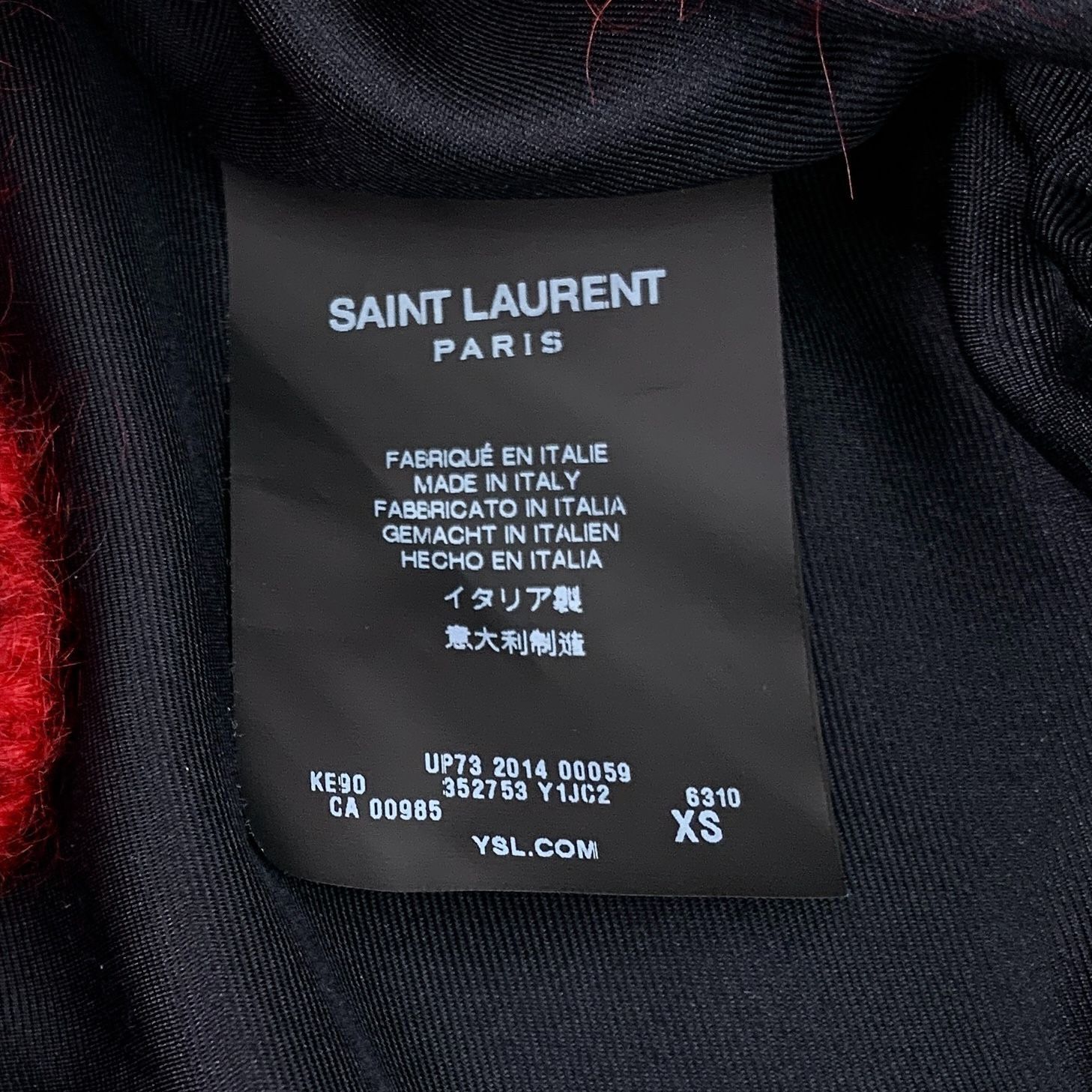 Yves Saint Laurent Saint Laurent Paris Red & Black Leopard Heart Print Wool Moh Size XS / US 0-2 / IT 36-38 - 5 Thumbnail