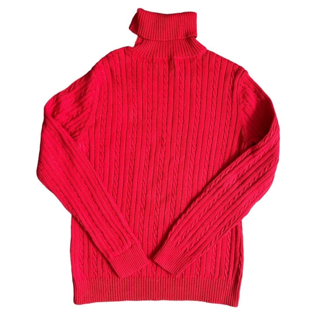 Izod Izod Red Turtle Neck Long Sleeve Sweater Top, L Size L / US 10 / IT 46 - 3 Thumbnail