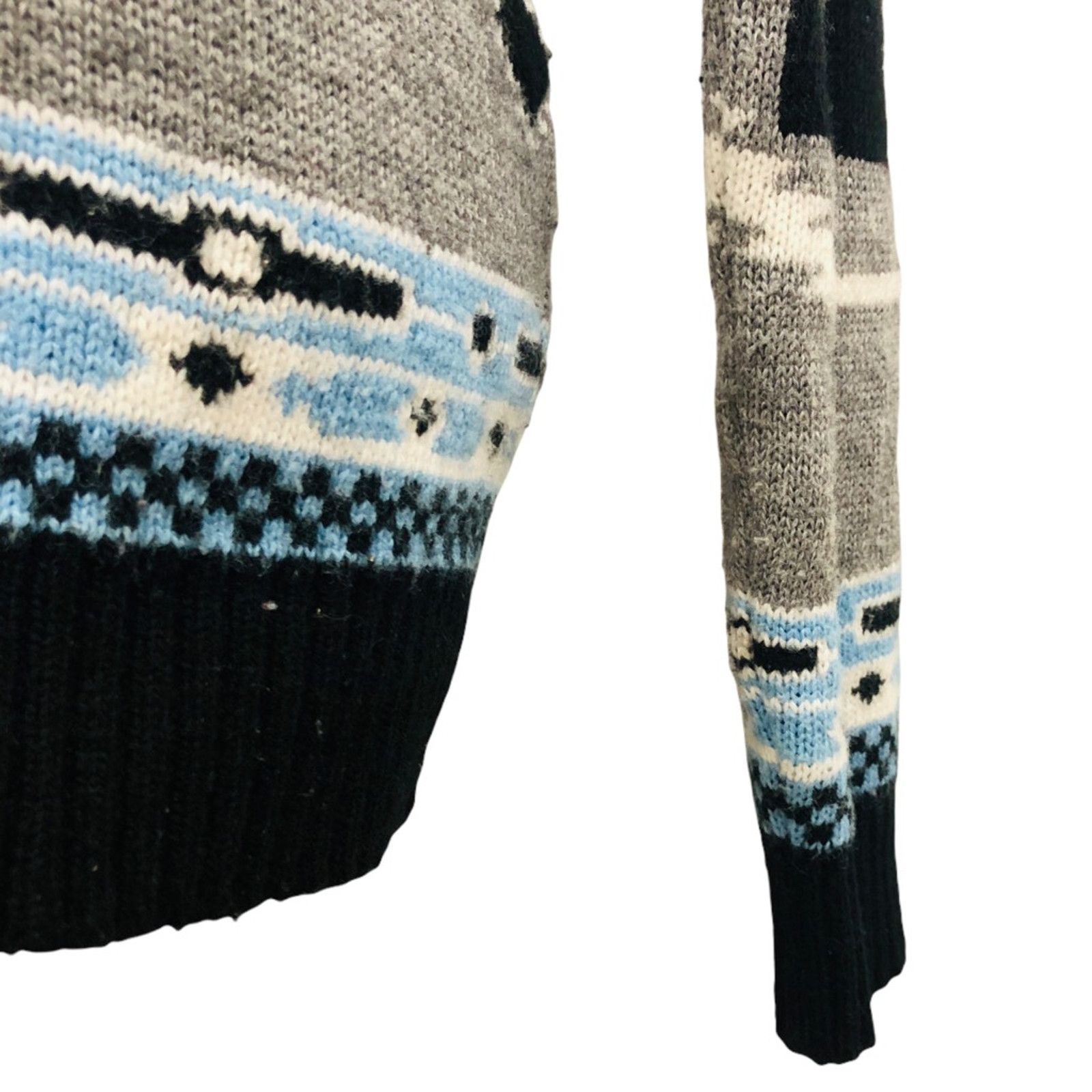 The Unbranded Brand Vanguard Sweater Gray Aztec Wool Blend Ribbed Australia S Size US S / EU 44-46 / 1 - 5 Thumbnail