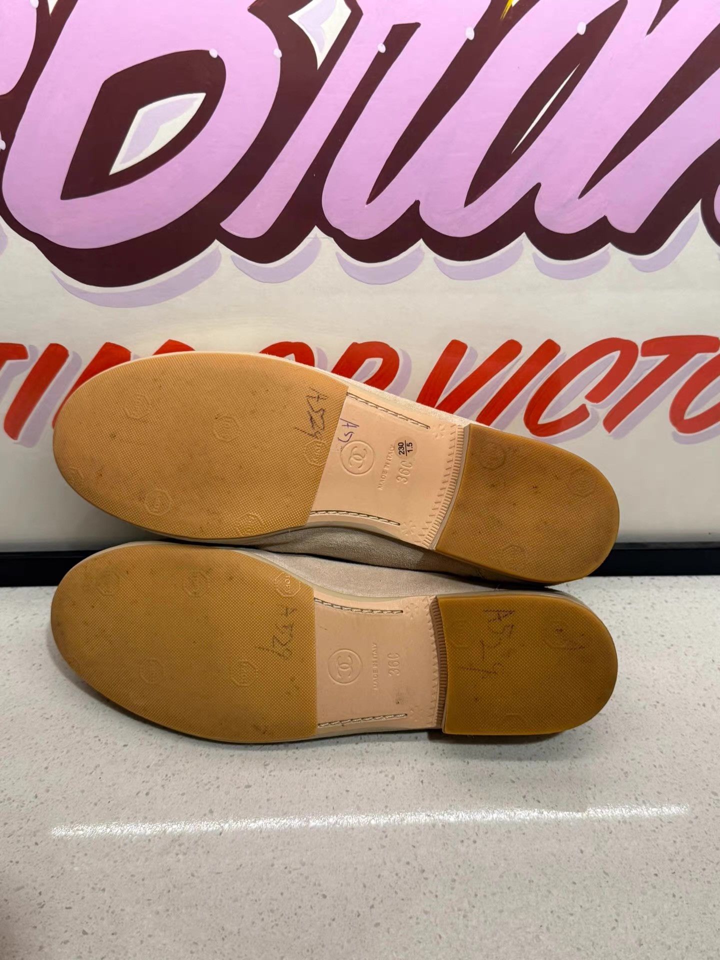 Chanel Chanel Beige Suede Loafers Ｑ20 Size US 6 / IT 36 - 4 Thumbnail