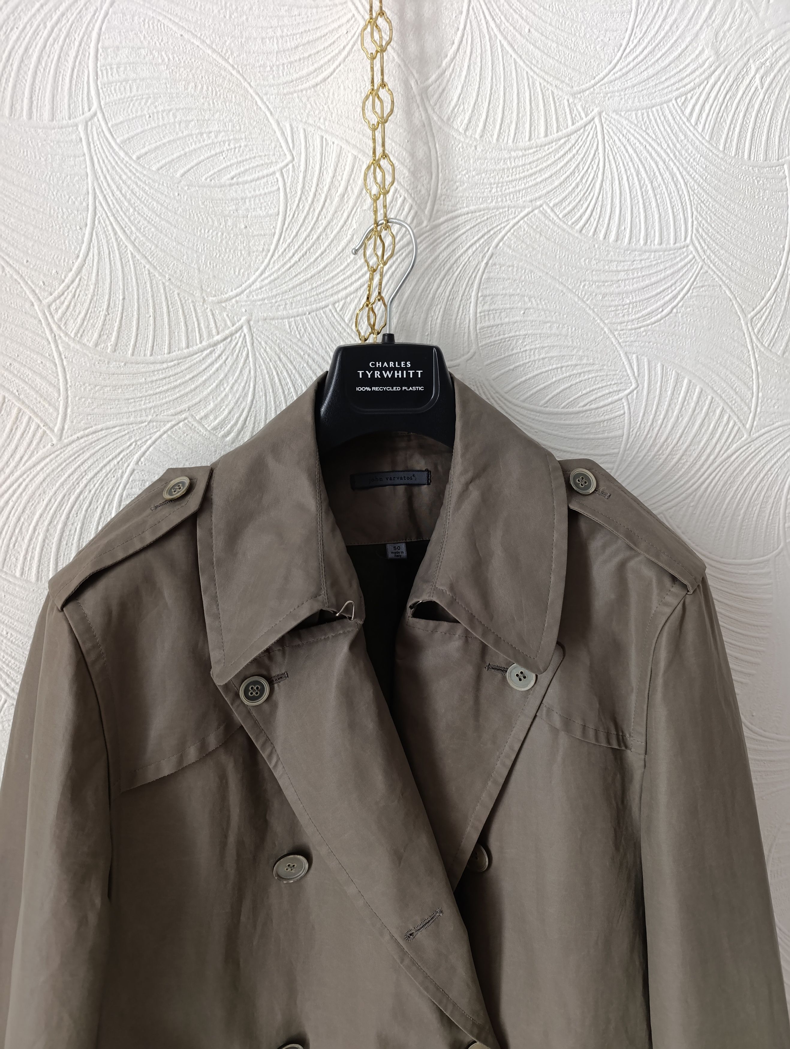 John Varvatos JOHN VARVATOS USA MEN'S TAUPE TRENCH COAT Size US M / EU 48-50 / 2 - 3 Thumbnail