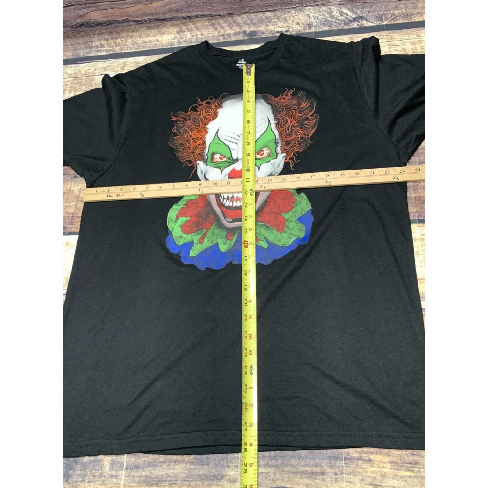 Vintage Halloween T-Shirt Black Scary Clown Joker Creepy Size XL Extra Large Mens Shirt Size US XL / EU 56 / 4 - 3 Thumbnail