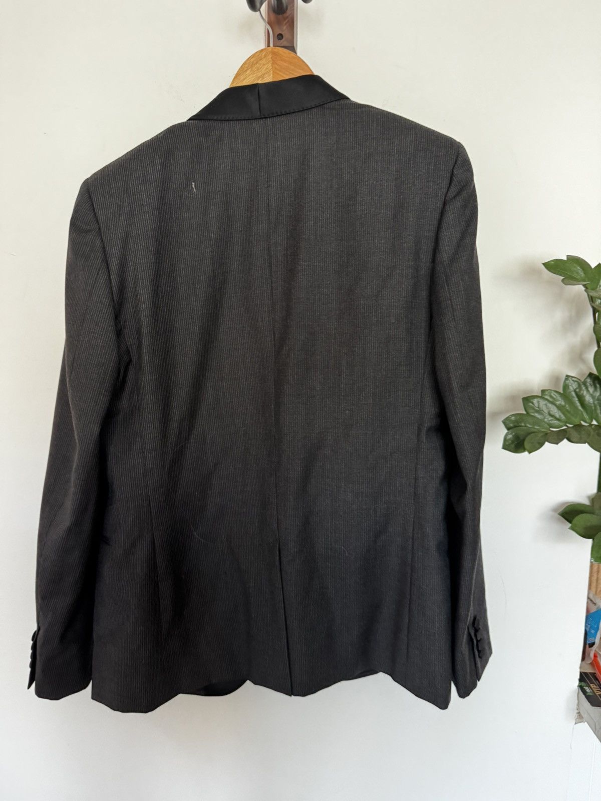 Saint Laurent Paris Hedi 2013 Pin Stripe Shawl Le Smoking Blazer Size 52R - 6 Thumbnail