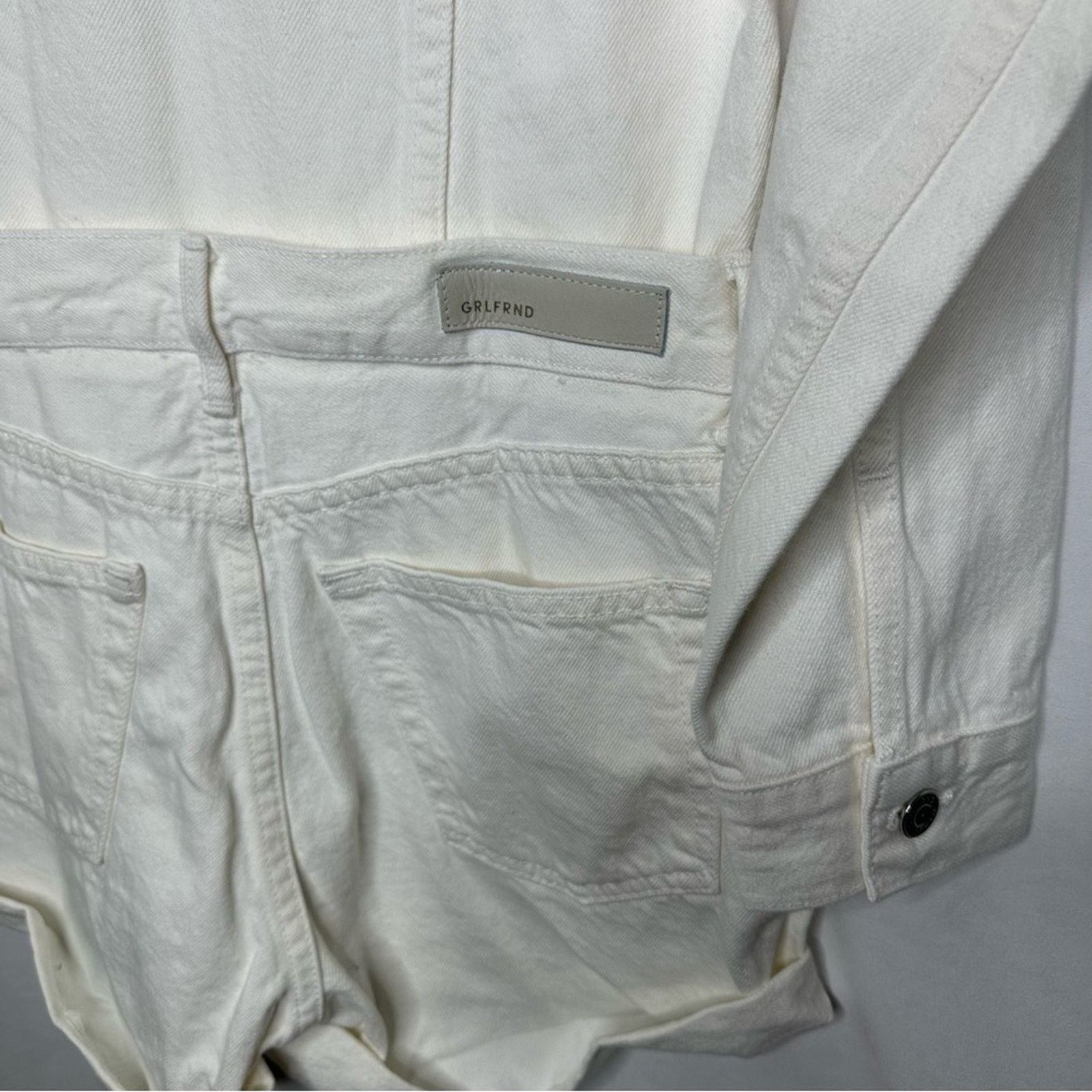 GRLFRND GRLFRND Renata White Denim Romper in Size XS Size 26" / US 2 / IT 38 - 6 Thumbnail