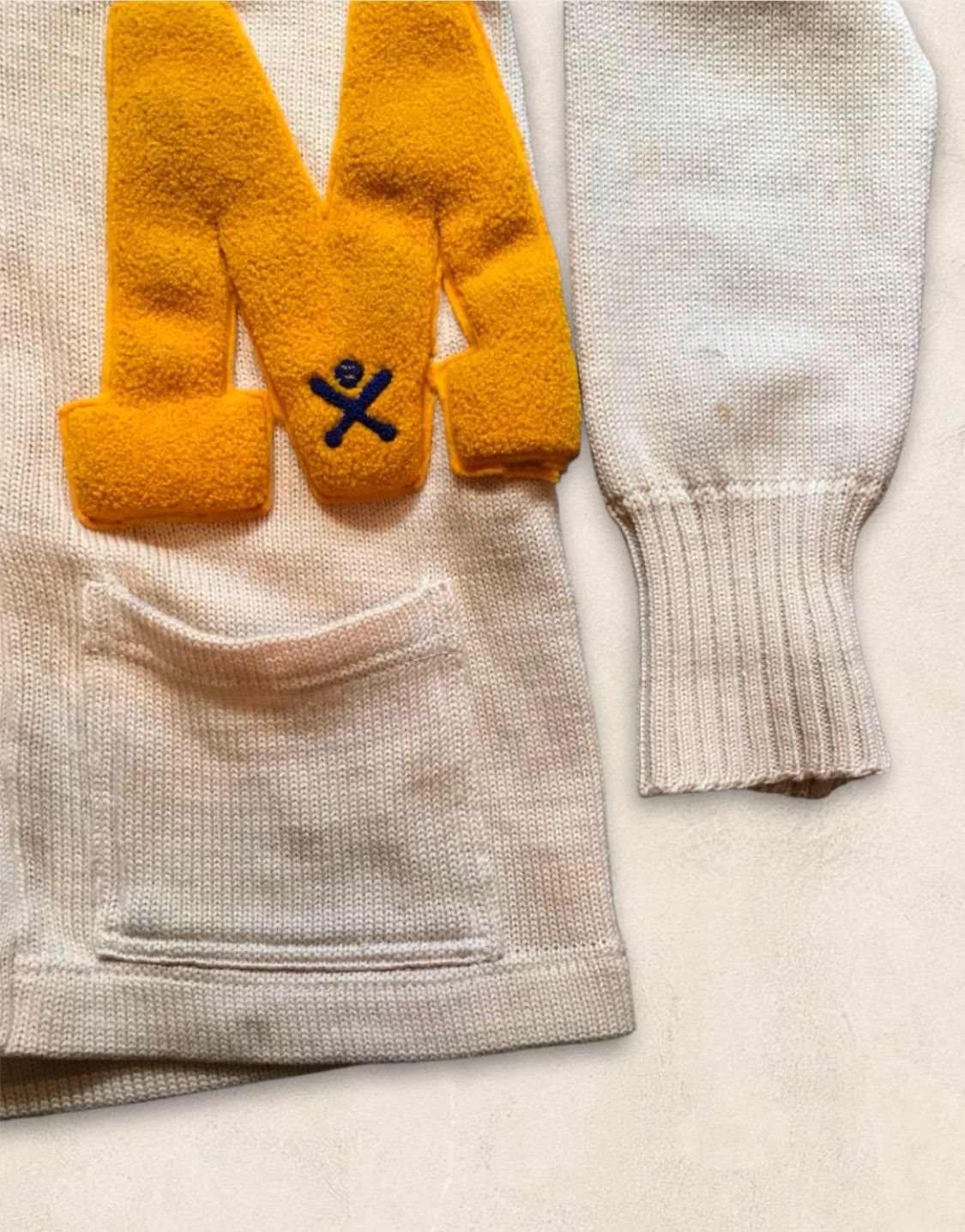 Vintage Vintage Off White 50s Letterman Cardigan, size S Size US S / EU 44-46 / 1 - 5 Thumbnail