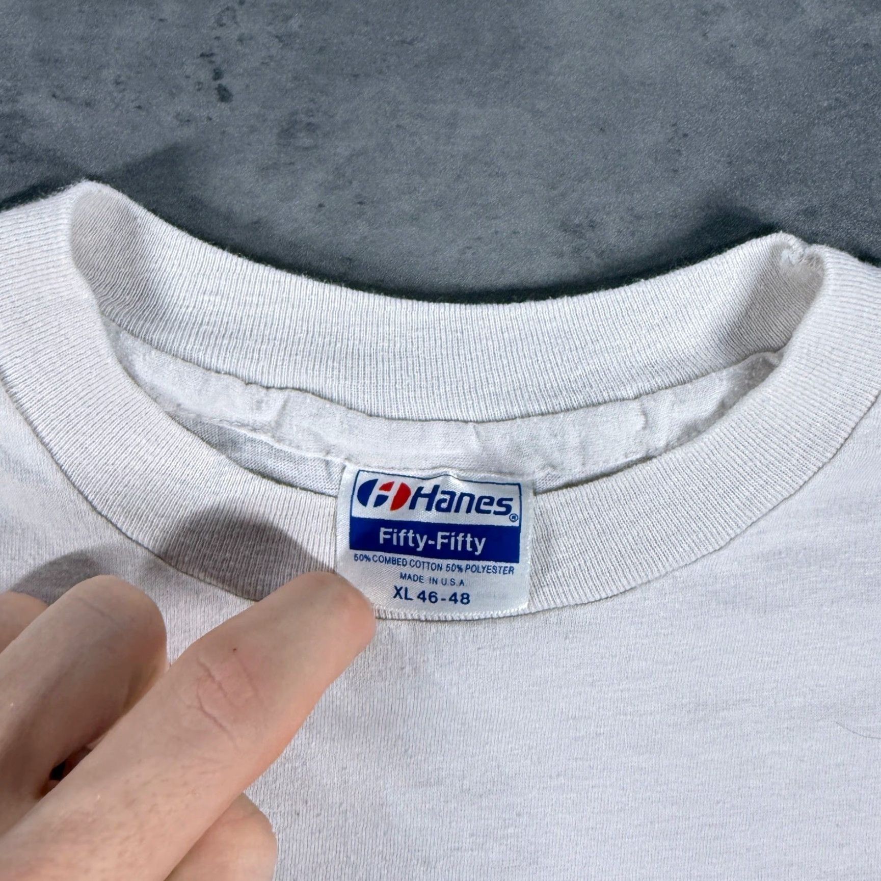 Hanes VINTAGE Houston Texas T Shirt White 80s Short Sleeve Crew Neck Graphic Print Patriotic University Mens XL Size US M / EU 48-50 / 2 - 4 Thumbnail