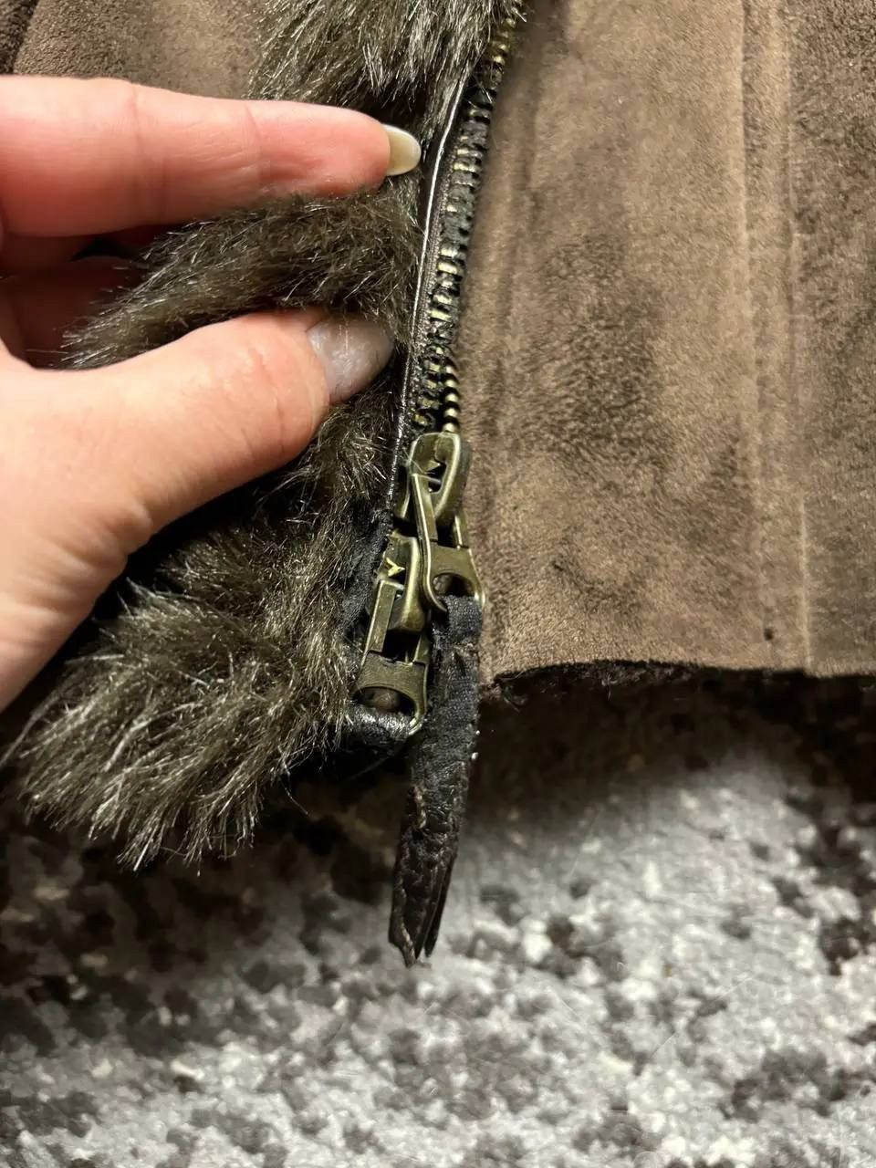 If Six Was Nine × Vintage Vintage Y 2K Suede Leather Style Fur Faux Collar Sleeve Jack Size L / US 10 / IT 46 - 7 Thumbnail