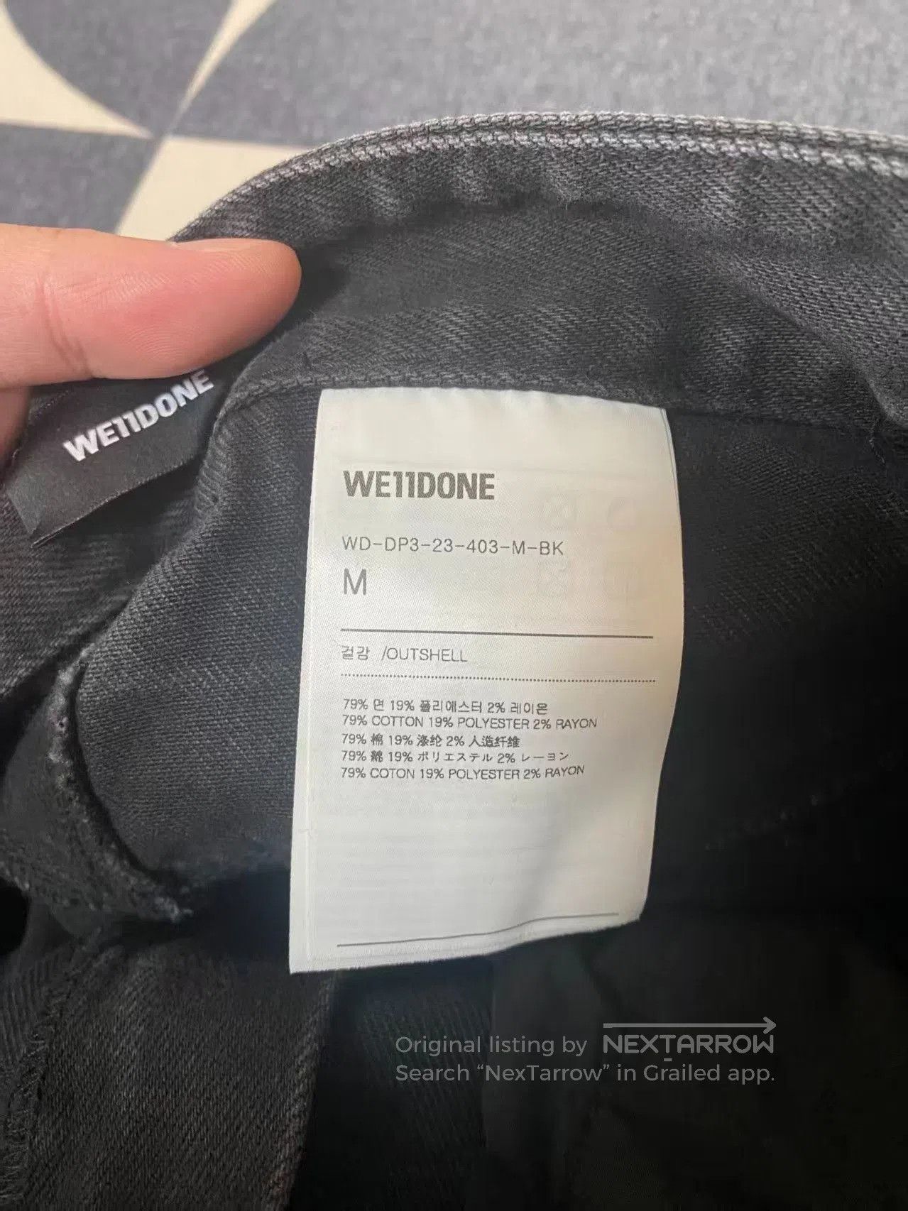 WE11DONE we11done Loose Mid-Rise Straight Pants. Size US 30 / EU 46 - 3 Thumbnail