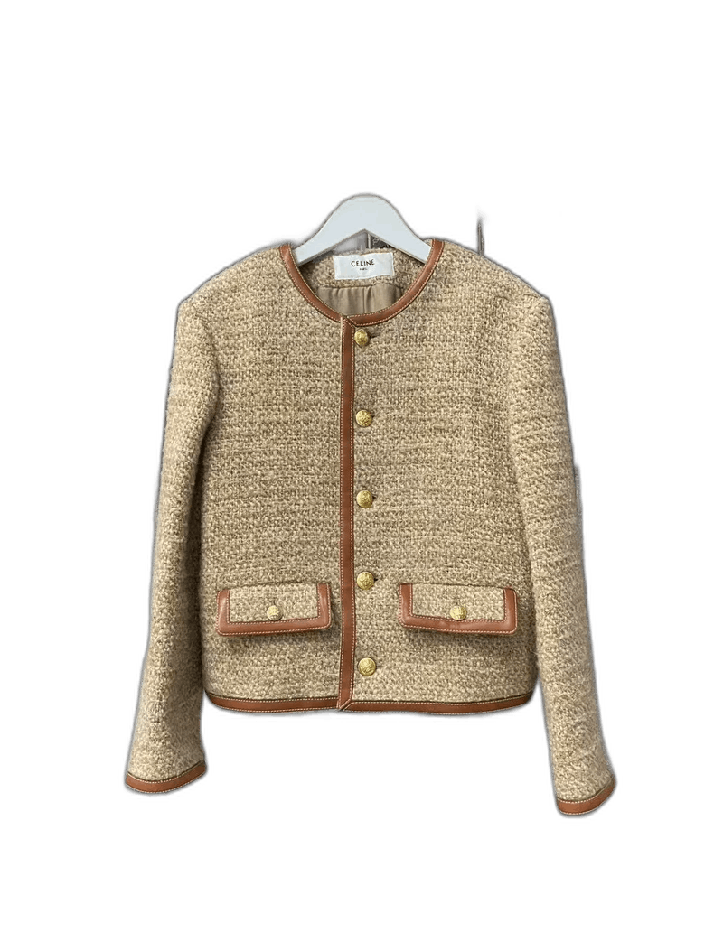 Celine Celine Champagne Color Patchwork Jacket Size US M / EU 48-50 / 2 - 1 Thumbnail