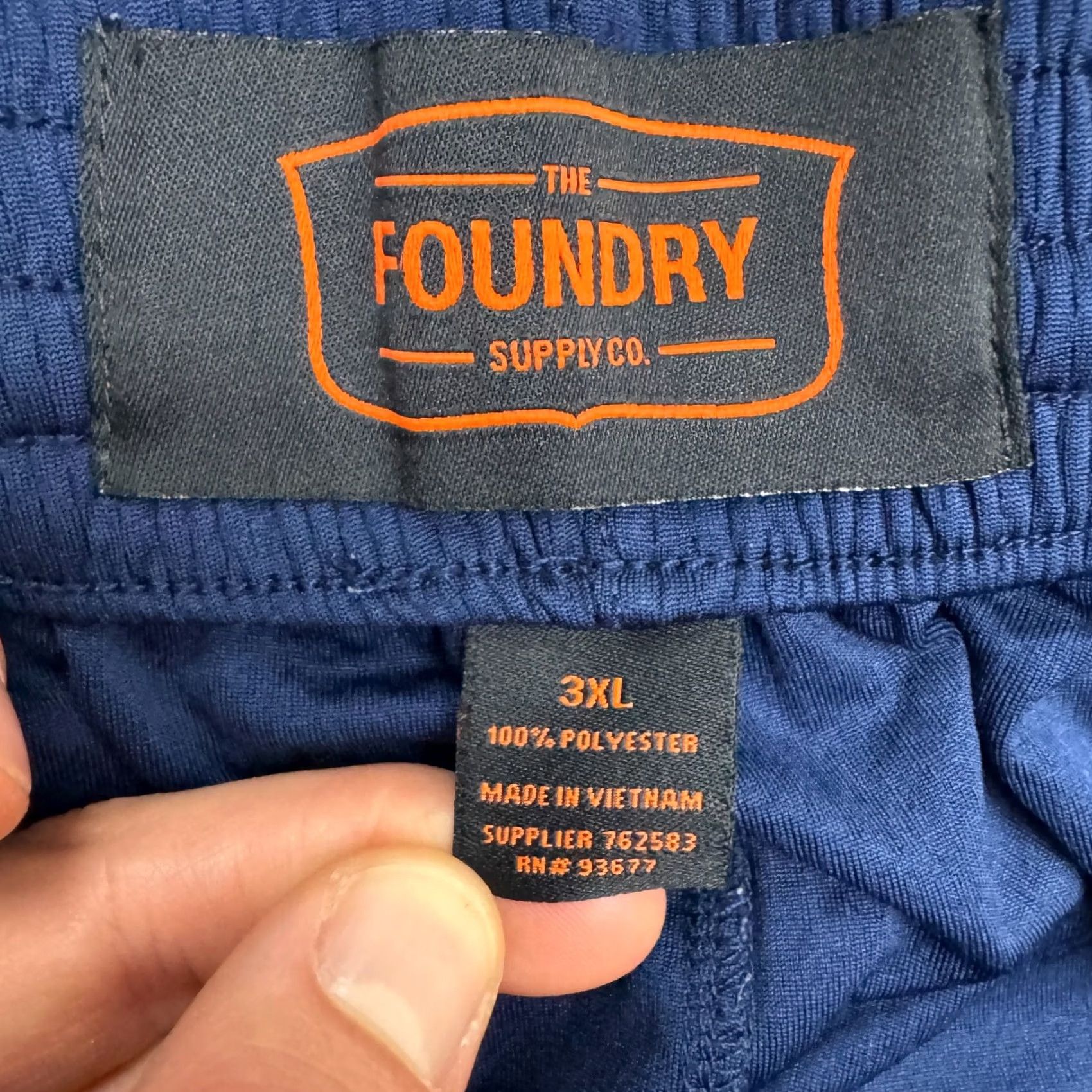 Vintage The Foundry Basketball Shorts Mens 3XL Navy Blue Athletic Activewear Shorts Size US 39 - 5 Thumbnail