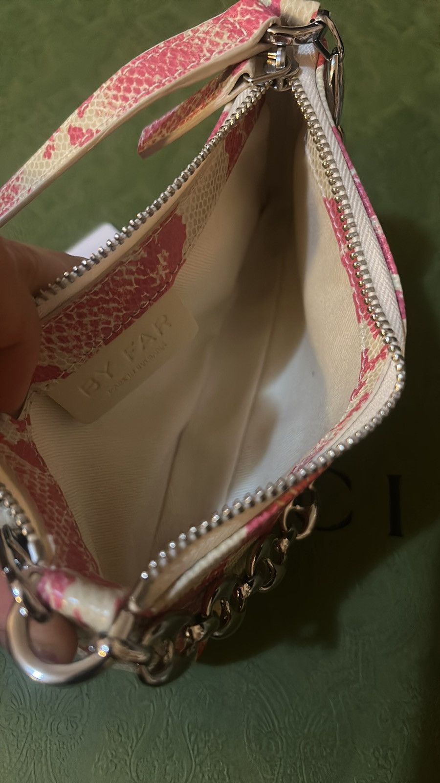 By Far BY FAR Pink Rachel Mini Leather Shoulder Bag Size ONE SIZE - 5 Thumbnail