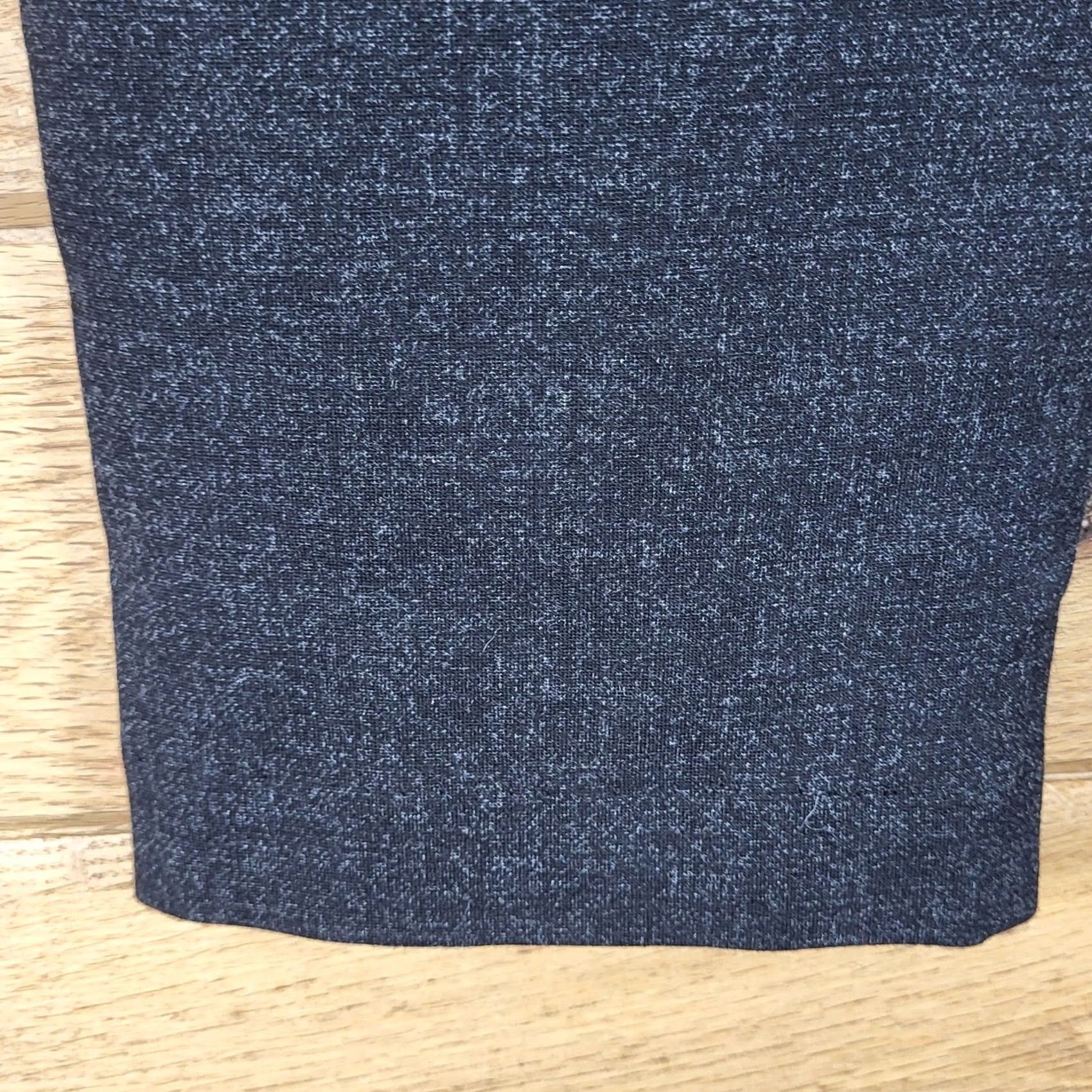 Vintage Hilary Radley Dress Pants Womens L Large Pintuck Pull On Ankle Dark Gray Knit Straight Front Pocketing Slimming Comfort Black/Gray Size 36" / US 14 / IT 50 - 6 Thumbnail