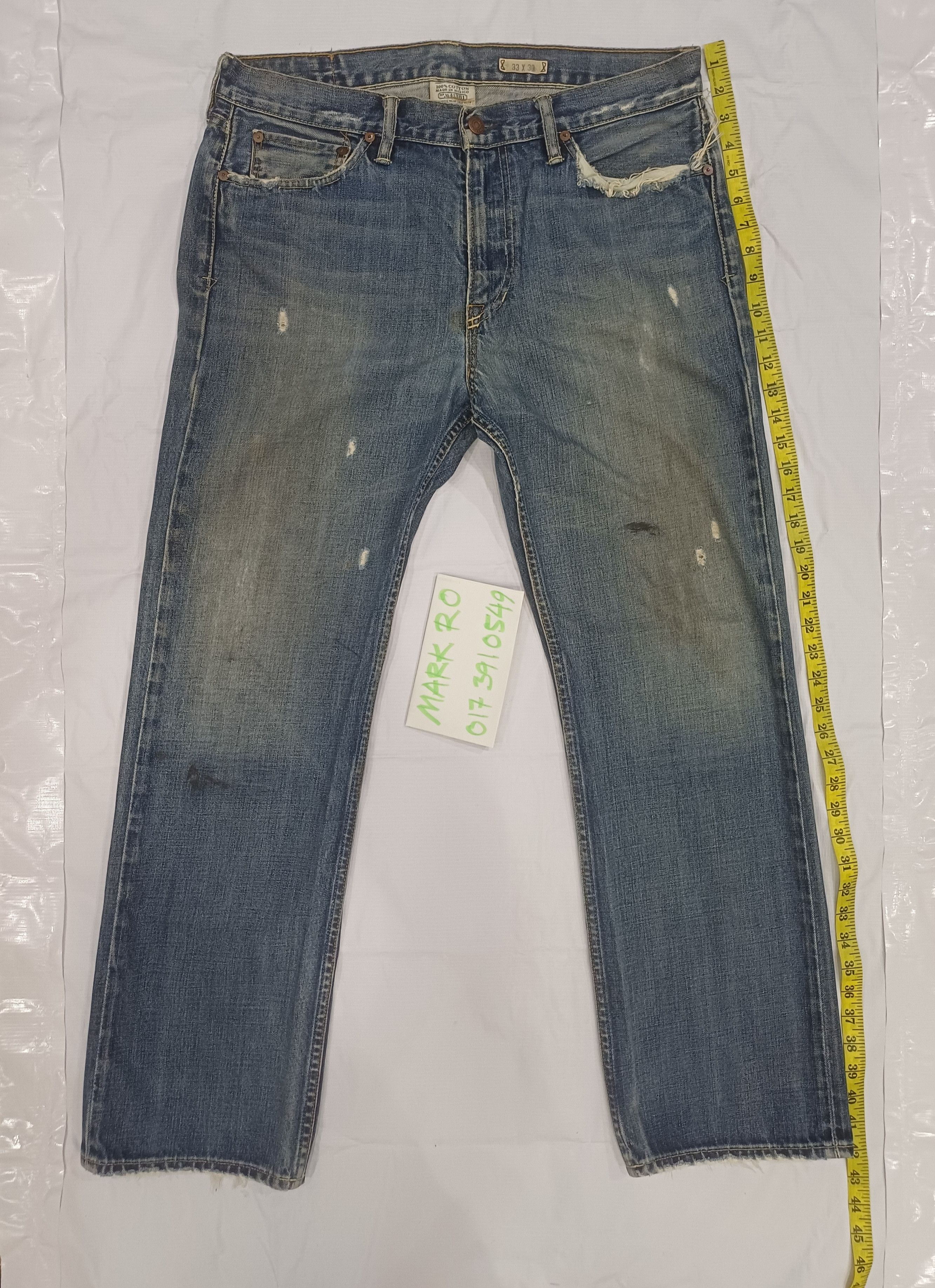 Palace Palace Zipped Flight Jeans in Stone Wash Blue | Grailed
