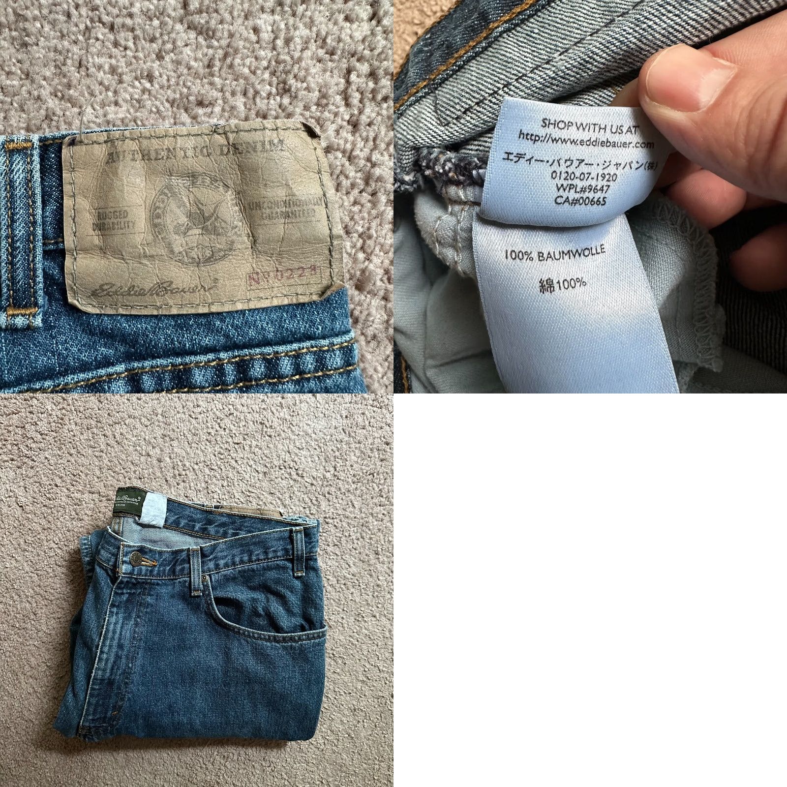 Eddie Bauer Eddie Bauer Mens Jeans 38x30 Straight Leg Mid Rise Blue Medium Wash Denim Size US 38 / EU 54 - 9 Thumbnail
