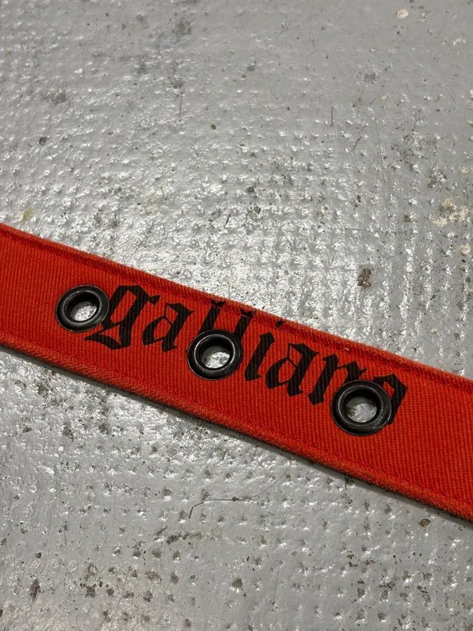 John Galliano John Galliano Orange Canvas Gothic Belt Size ONE SIZE - 6 Thumbnail