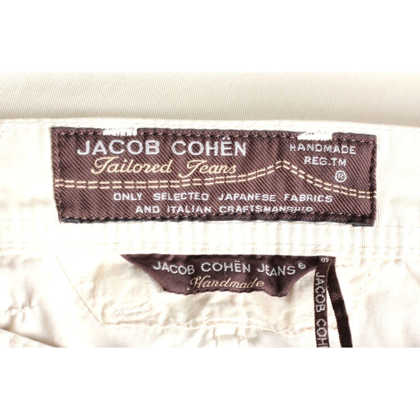 Jacob Cohen JACOB COHEN J668 Comfort Stretch Trousers Men W31 L28 Ivory 5-Pocket Design Slim Casual DZ6480 Size US 31 - 7 Thumbnail