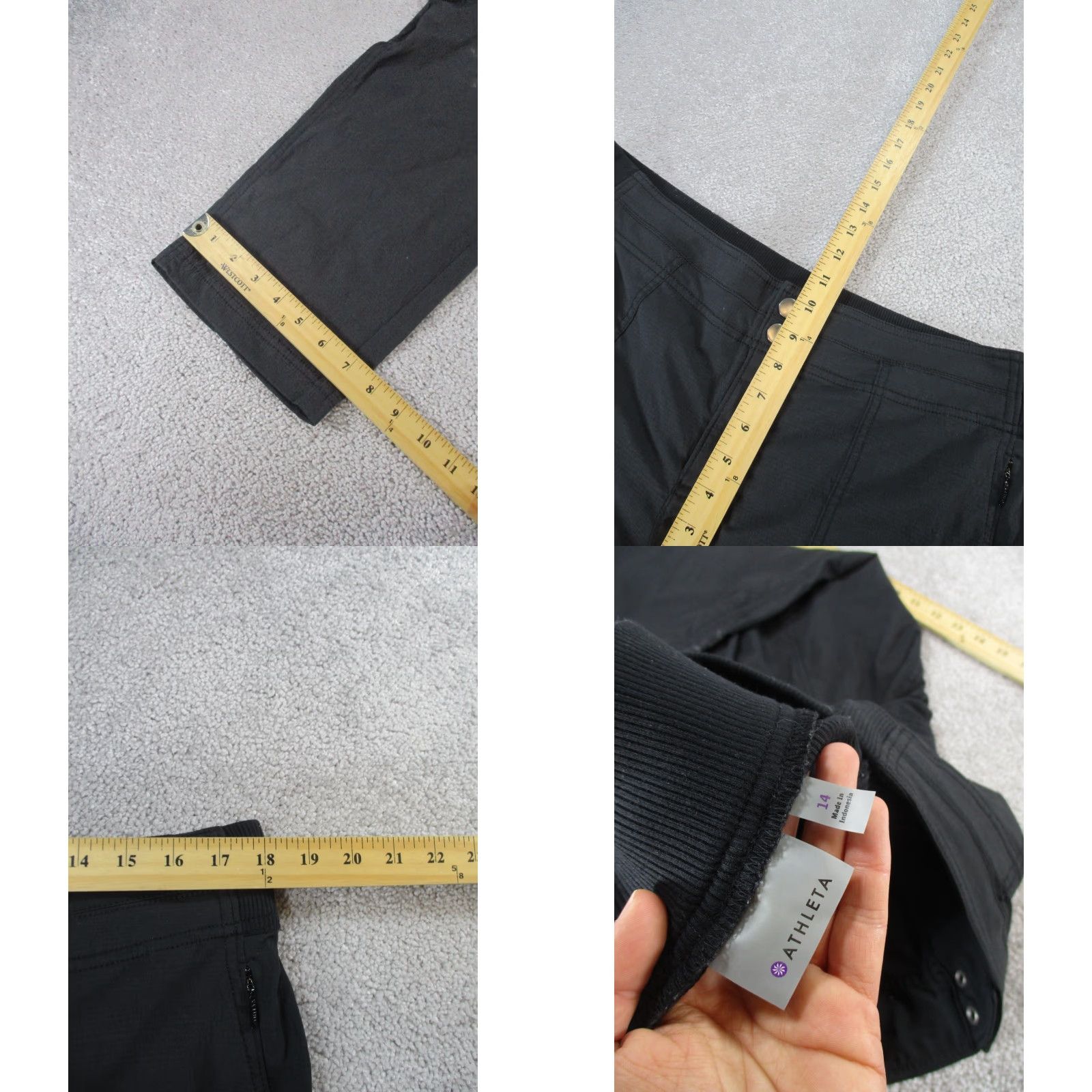Athleta Athleta Pants Womens 14 Trekkie Capri Black Trail Hiking Capri Activewear 14 Black Womens Size 36" / US 14 / IT 50 - 8 Thumbnail
