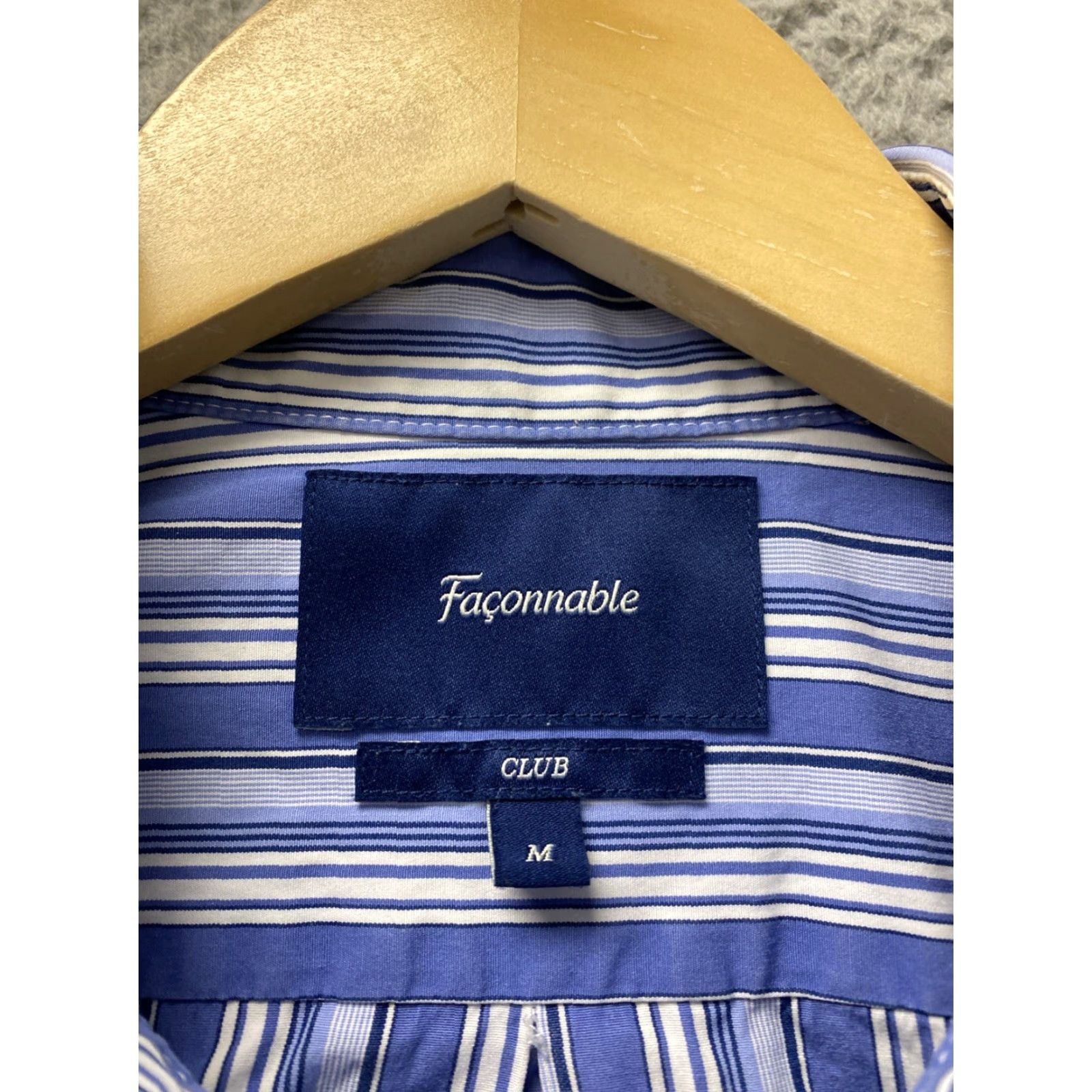 Faconnable VINTAGE Faconnable Button Shirt Men’s M Blue White Striped Long Sleeve Casual /162-7 Size US M / EU 48-50 / 2 - 3 Thumbnail