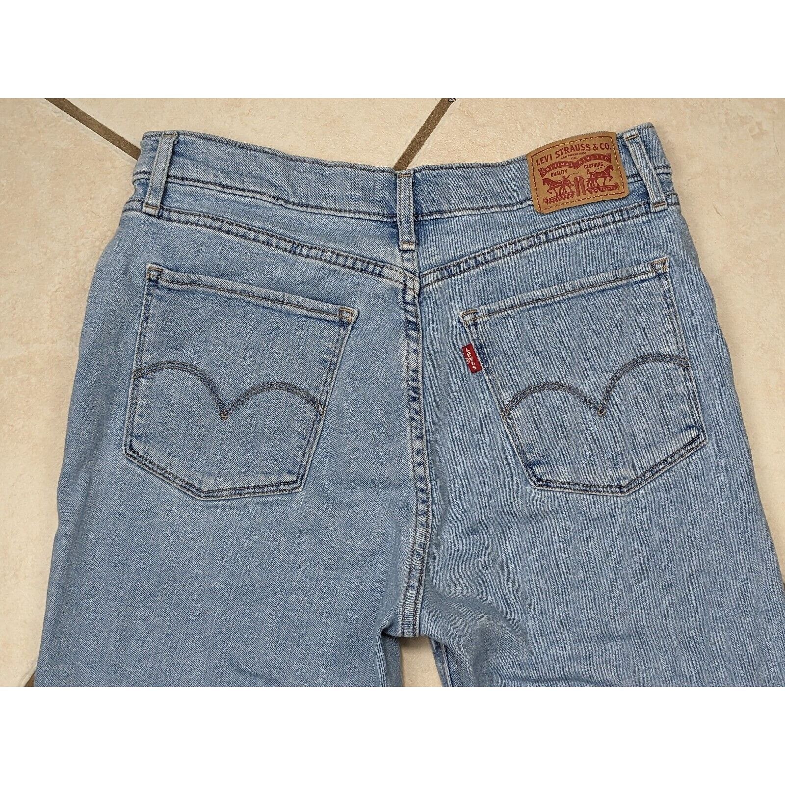 Levi's Levi's Pants Womens 31 Blue 724 High Rise Straight Crop Size 31" - 11 Thumbnail