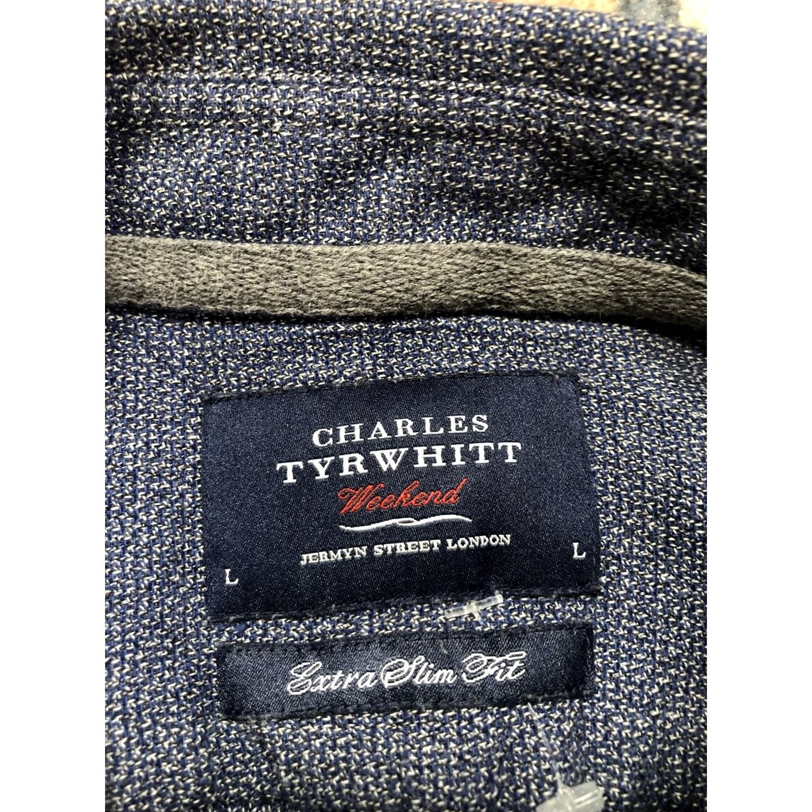 Charles Tyrwhitt Charles Tyrwhitt Weekend Shirt Mens Large Blue Extra Slim Fit Long Sleeve Size US L / EU 52-54 / 3 - 7 Thumbnail