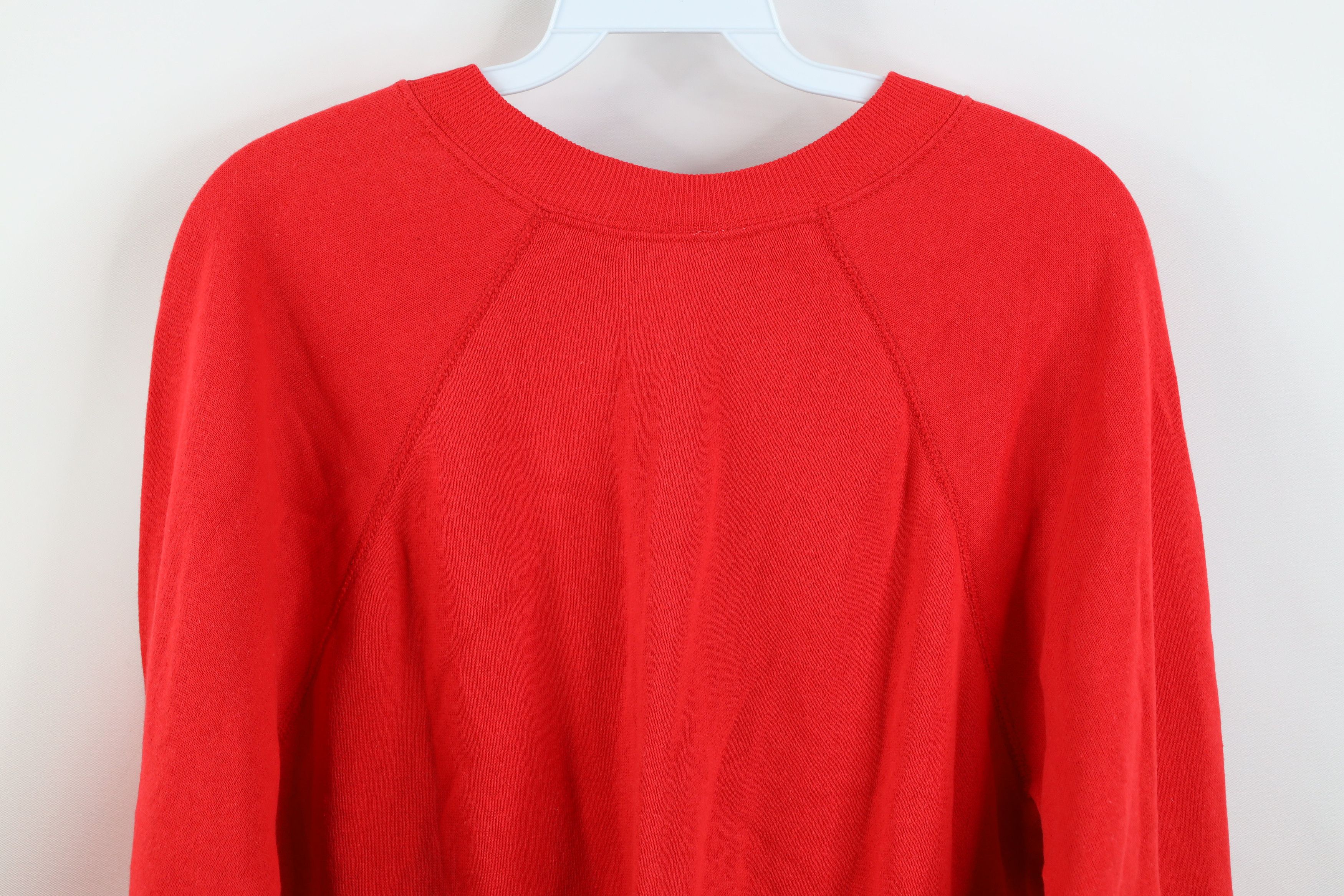 Vintage Deadstock Vintage 60s 70s Raglan Crewneck Sweatshirt Red USA Size M / US 6-8 / IT 42-44 - 9 Thumbnail