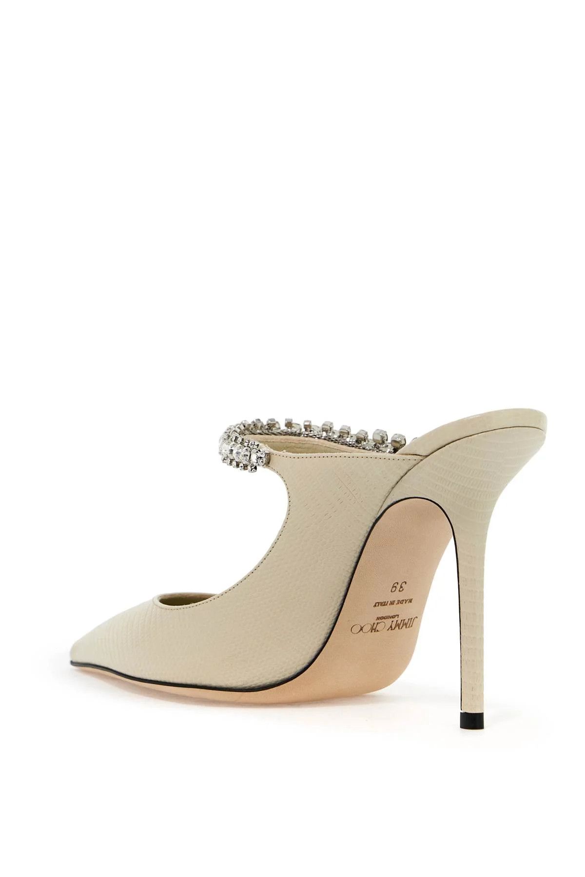 Jimmy Choo o1s22i1n1024 Lizard-Embossed Leather Bing Mules in Beige Size US 11 / IT 41 - 3 Thumbnail