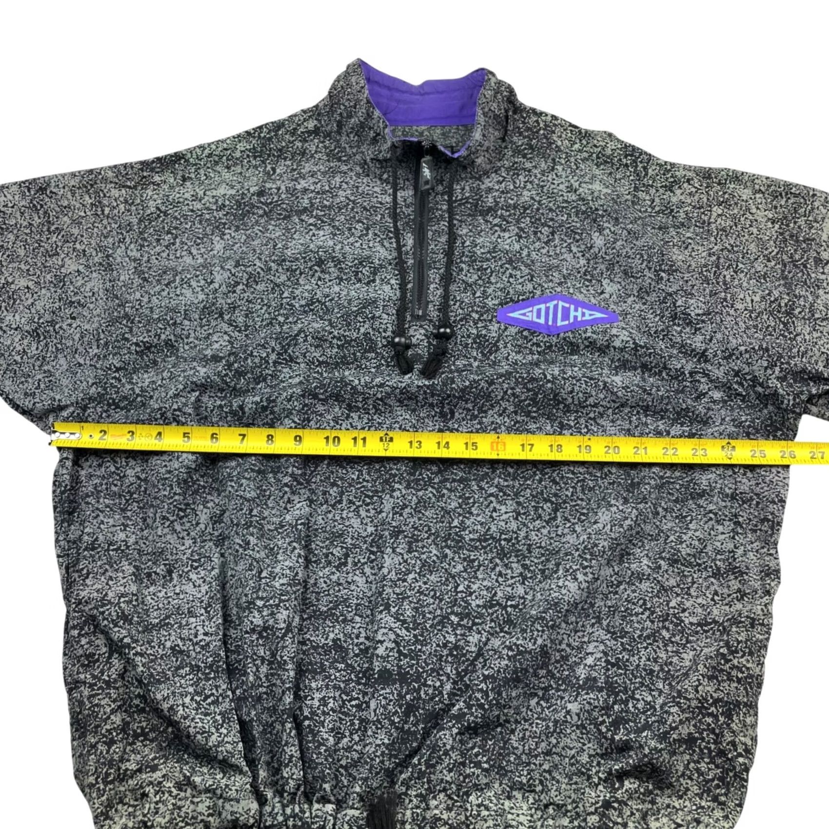 Gotcha VINTAGE Gotcha Windbreaker Jacket 1/4 Zip Pullover Gray Large Mens 100% Nylon Size US L / EU 52-54 / 3 - 6 Thumbnail