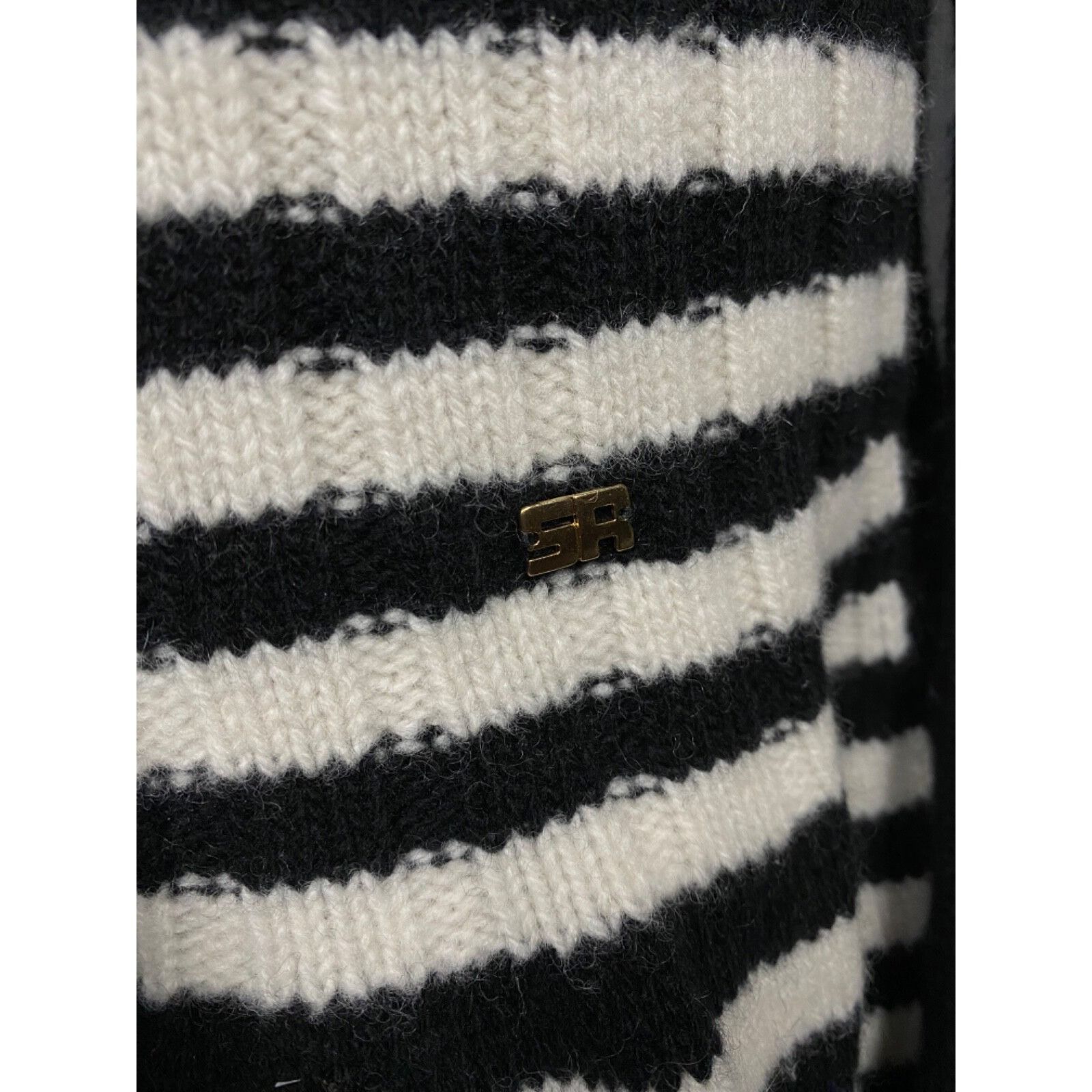 Sonia Rykiel MINT! 790$ RRP Sonia Rykiel White Black Striped Knit Wool D Size XS / US 0-2 / IT 36-38 - 8 Thumbnail