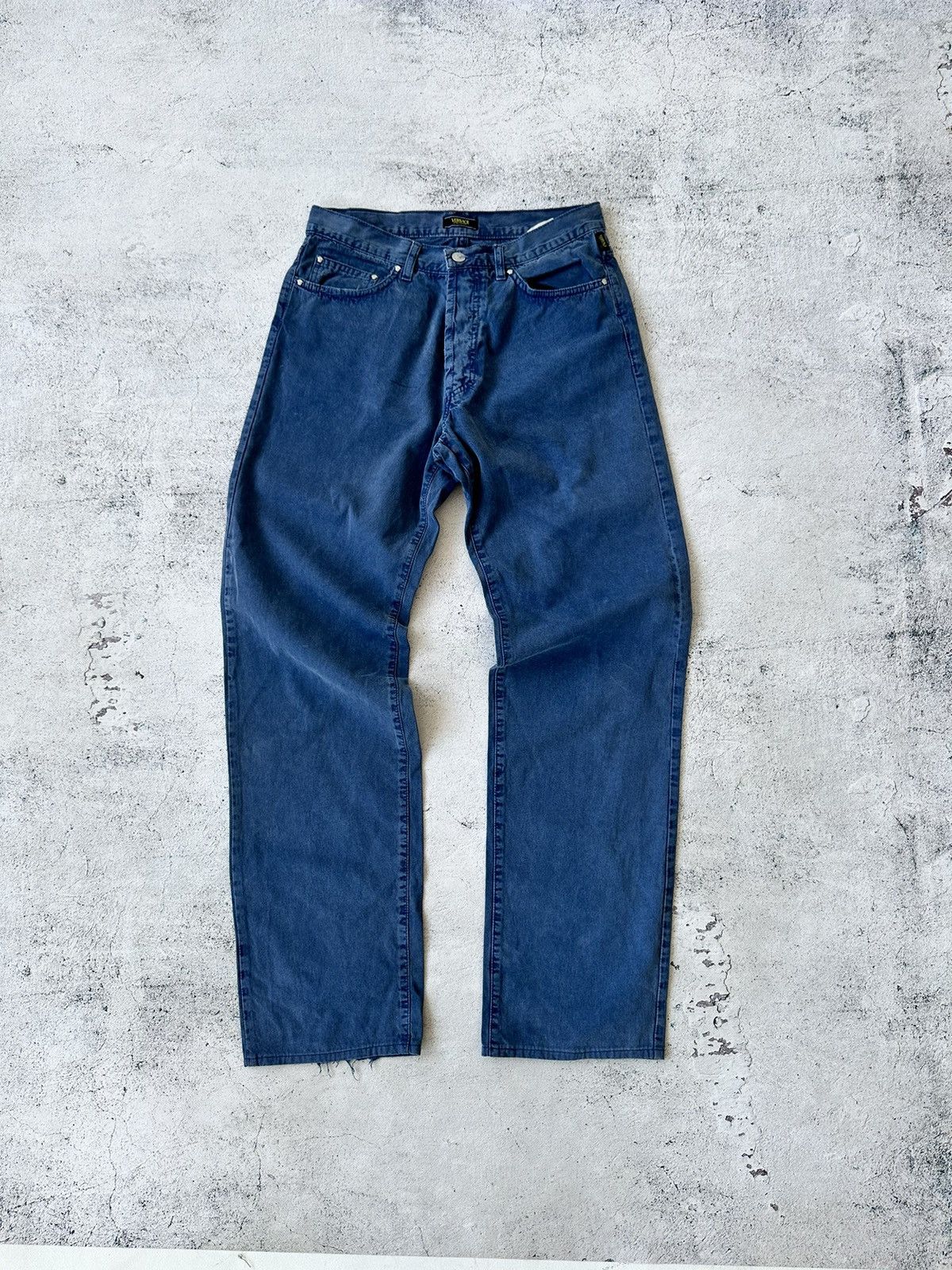Versace × Versace Jeans Couture × Vintage Vintage Versace Jeans Couture Washed Pants Size US 29 - 1 Thumbnail