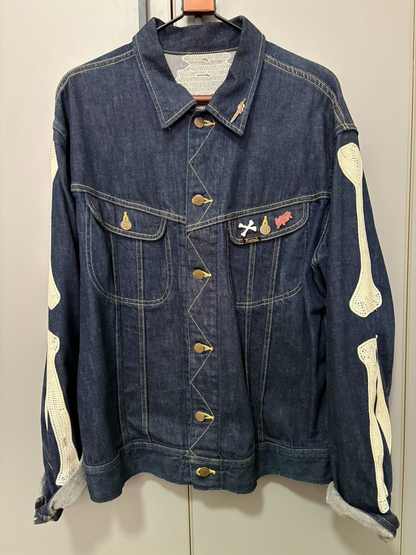 Kapital Kapital Bone Embroidery Denim Jacket | Grailed