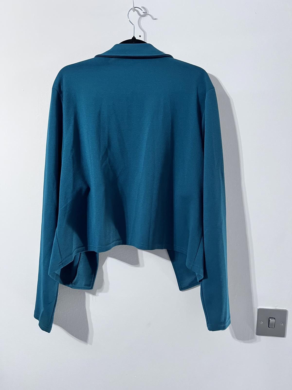 Shein Shein Curve Teal Open Blazer Jacket – Size 4XL Size 4XL / US 24-26 - 6 Thumbnail