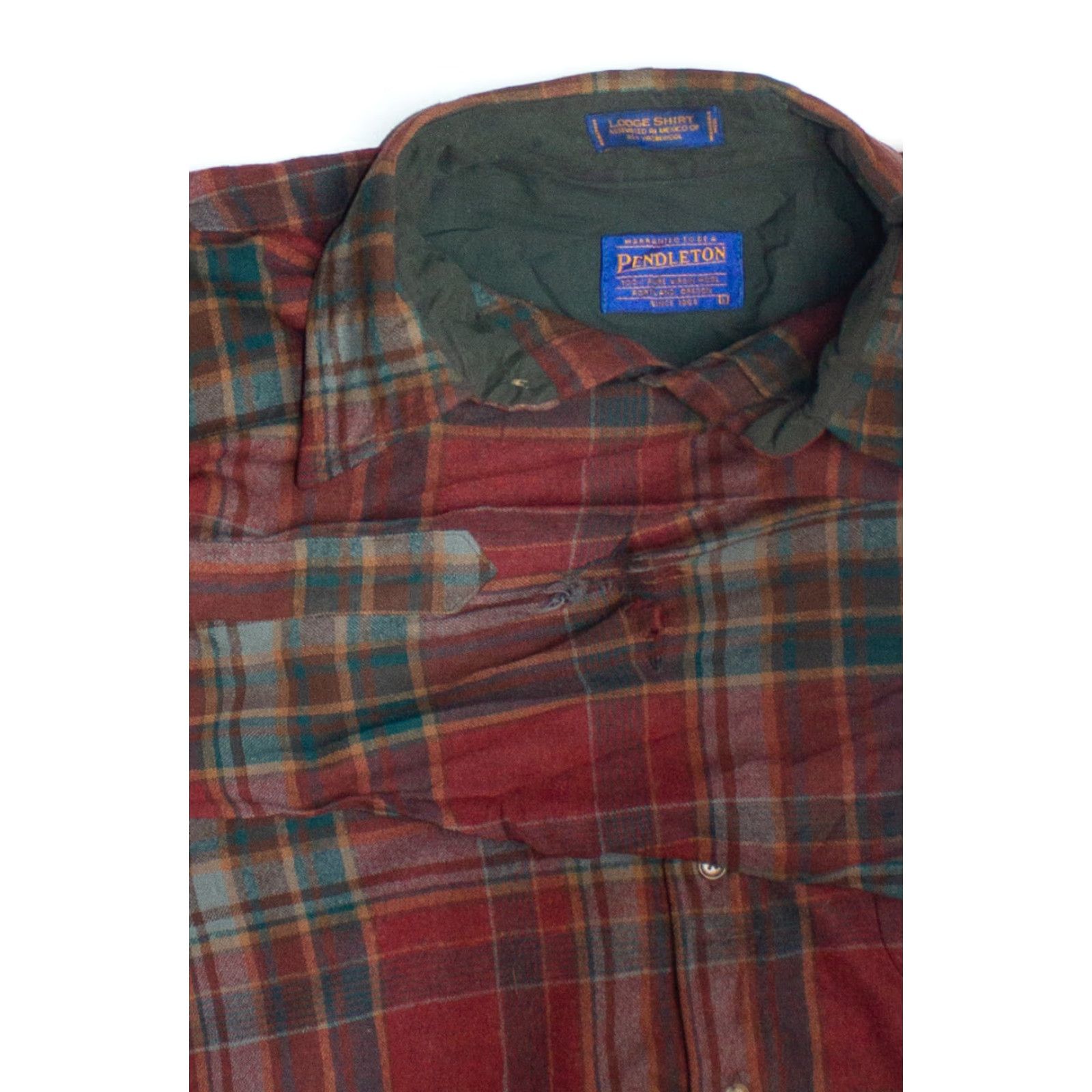 Pendleton VINTAGE Pendleton Shirt Wool Red Plaid Large Fireside Style 5287 Mens Size US L / EU 52-54 / 3 - 2 Thumbnail