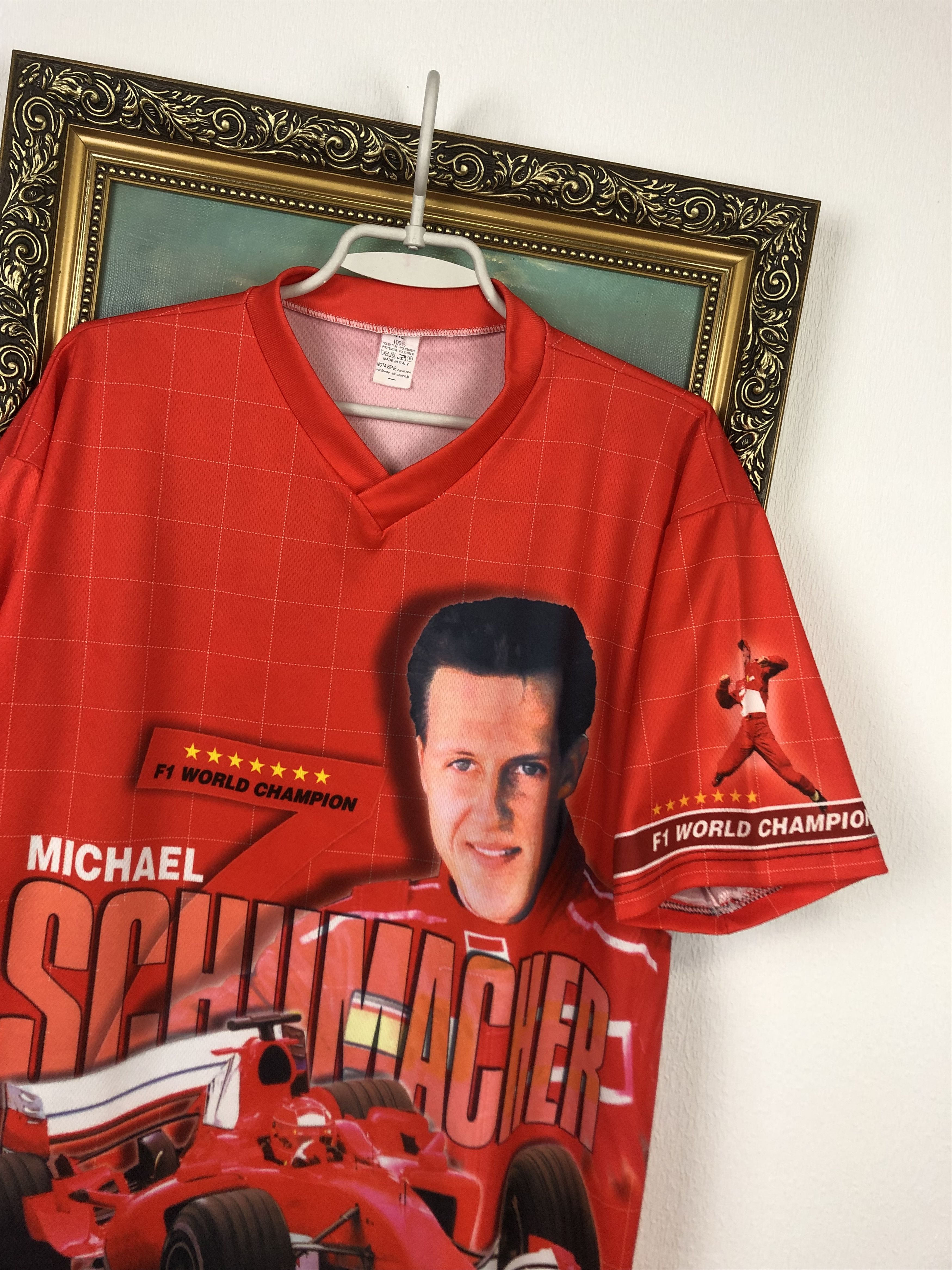 Ferrari Vintage Michael Schumacher Ferrari Racing Jersey Shirt Rare Size US XXL / EU 58 / 5 - 3 Thumbnail