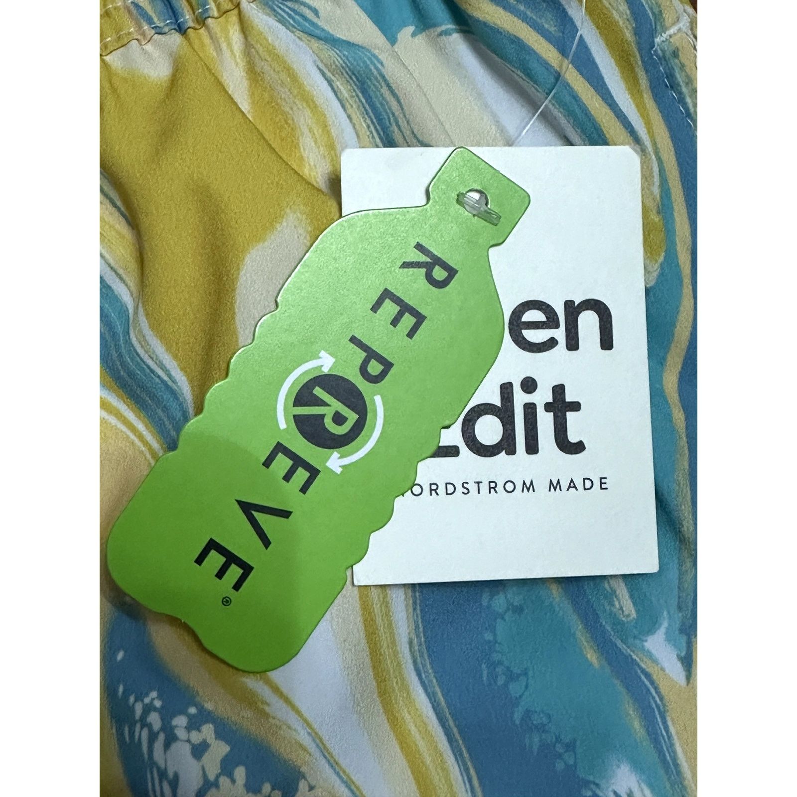 Other Open Edit Men's Yellow/Blue Swirl Volley Swim Trunks XL NWT Size US 36 / EU 52 - 8 Thumbnail