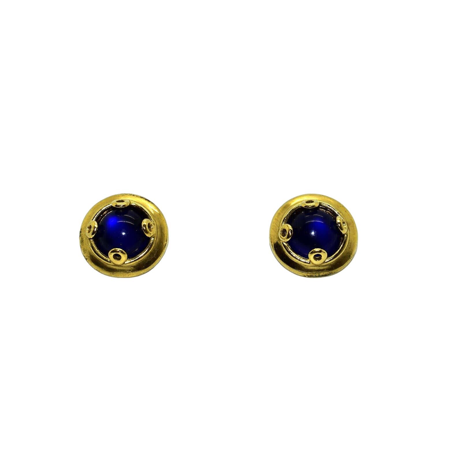 Givenchy A8 GIVENCHY Vintage Signed Goldtone Round Clip On Earrings Size ONE SIZE - 2 Thumbnail