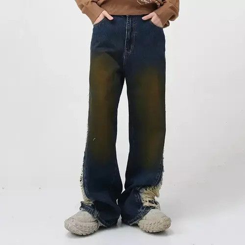 Japanese Brand Shizuku x Kato Retro punk distressed denim jeans pants Size US 32 / EU 48 - 7 Thumbnail