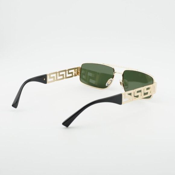 Versace Versace VE2257 100271 Sunglasses Shiny Gold Rectangle Frame Size ONE SIZE - 4 Thumbnail