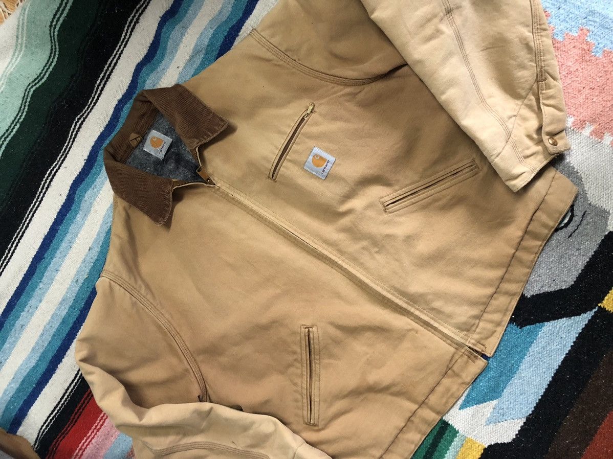 image of Carhartt Detroit Large Jacket Faded Brown in Tan, Men's