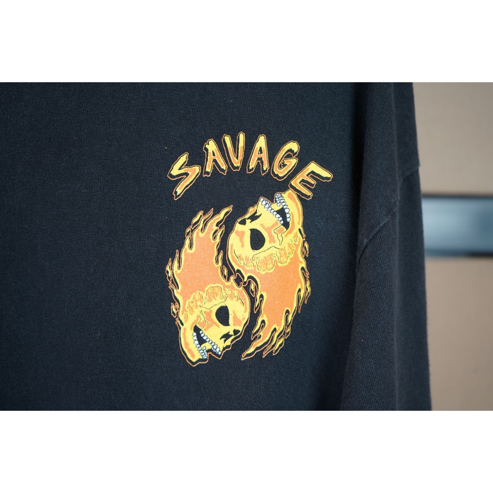 Other Flaming Skull Long Sleeve Tshirt Men's XL #430 Size US XL / EU 56 / 4 - 4 Thumbnail