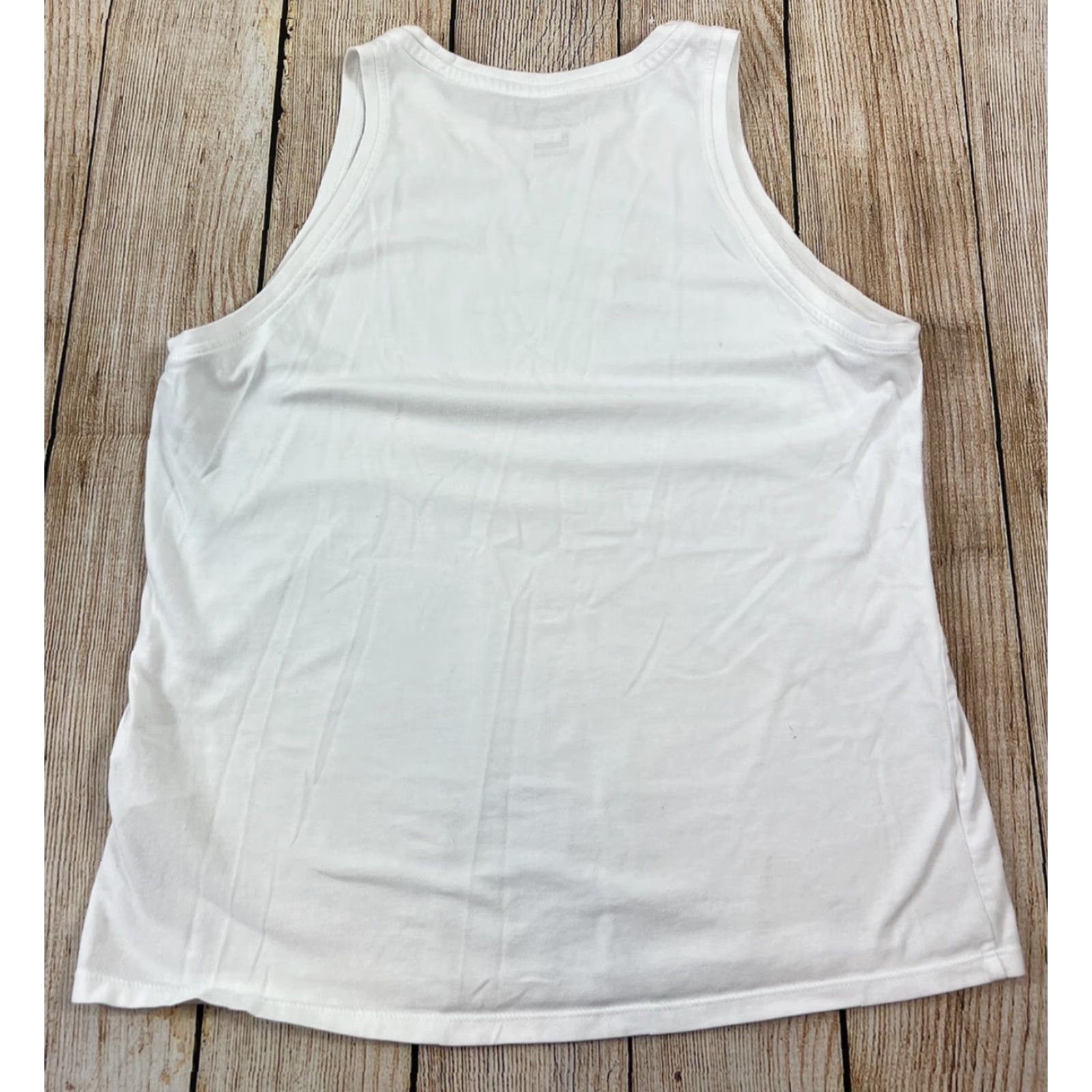 Nike VINTAGE Women’s Nike Tank Shirt White Logo Flower Print Size M Womens Size M / US 6-8 / IT 42-44 - 5 Thumbnail
