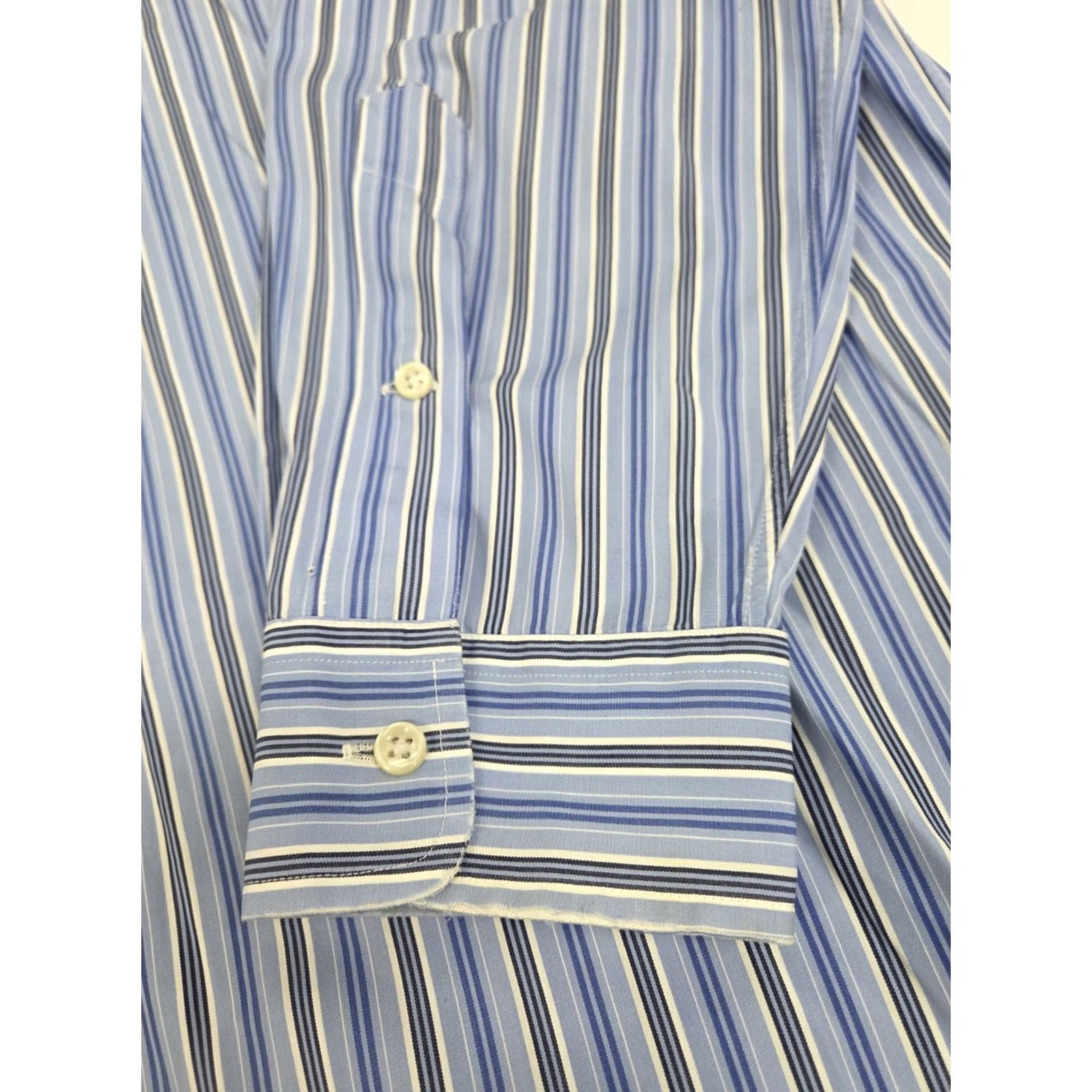 Ralph Lauren Ralph Lauren Classic Fit Long Sleeve Blue Striped Shirt Mens Large Size US L / EU 52-54 / 3 - 7 Thumbnail