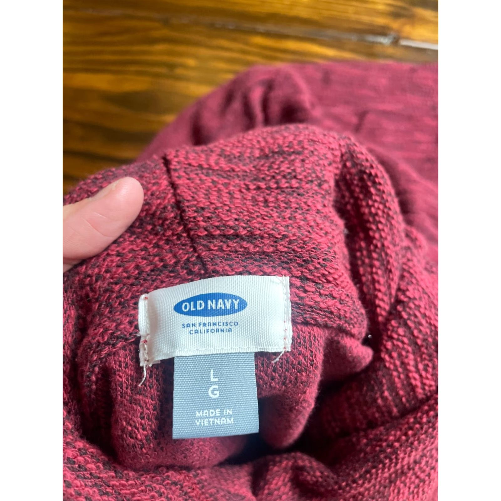 Old Navy Old Navy Sweater, Women, Size L, Burgundy, Cowl Neck, Pullover, Long Sleeve, Solid, Regular, Sweater Title Size L / US 10 / IT 46 - 6 Thumbnail