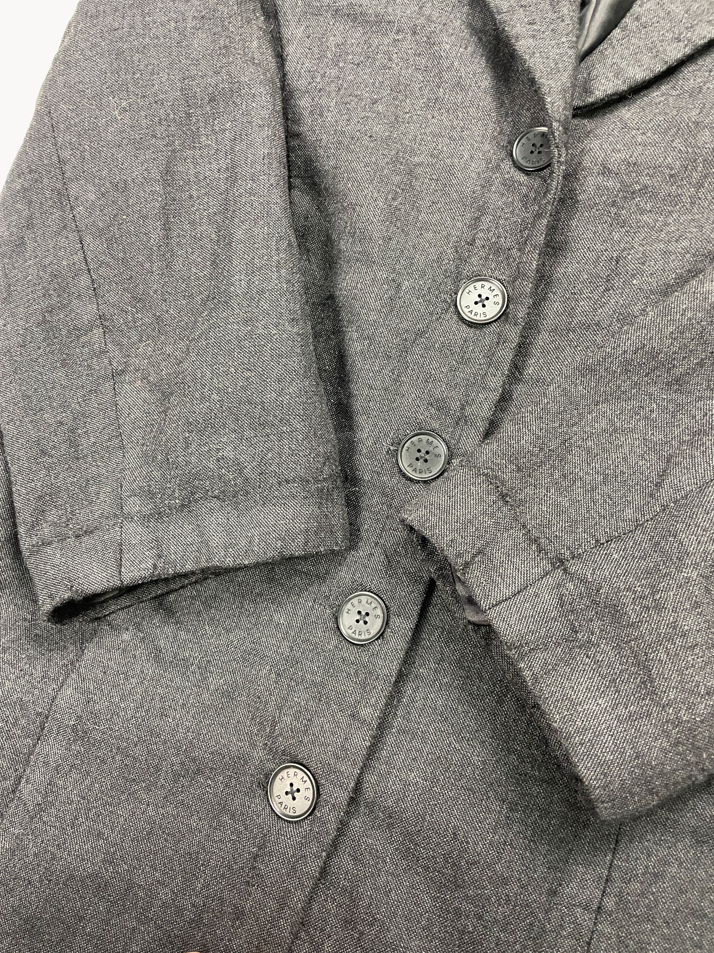 Hermes Vintage 80s Hermes by Claude Brouet Single Breasted Coat 44 Size L / US 10 / IT 46 - 14 Thumbnail