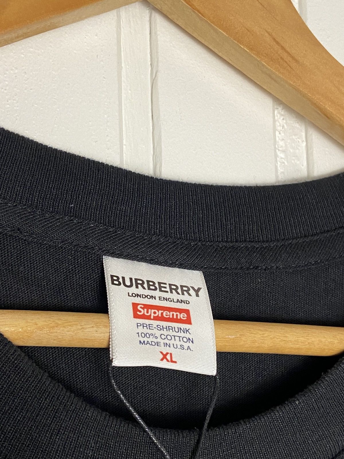 Burberry × Supreme New Supreme Burberry Box Logo Tee Rare Size XL Cotton 100% Size US XL / EU 56 / 4 - 3 Thumbnail