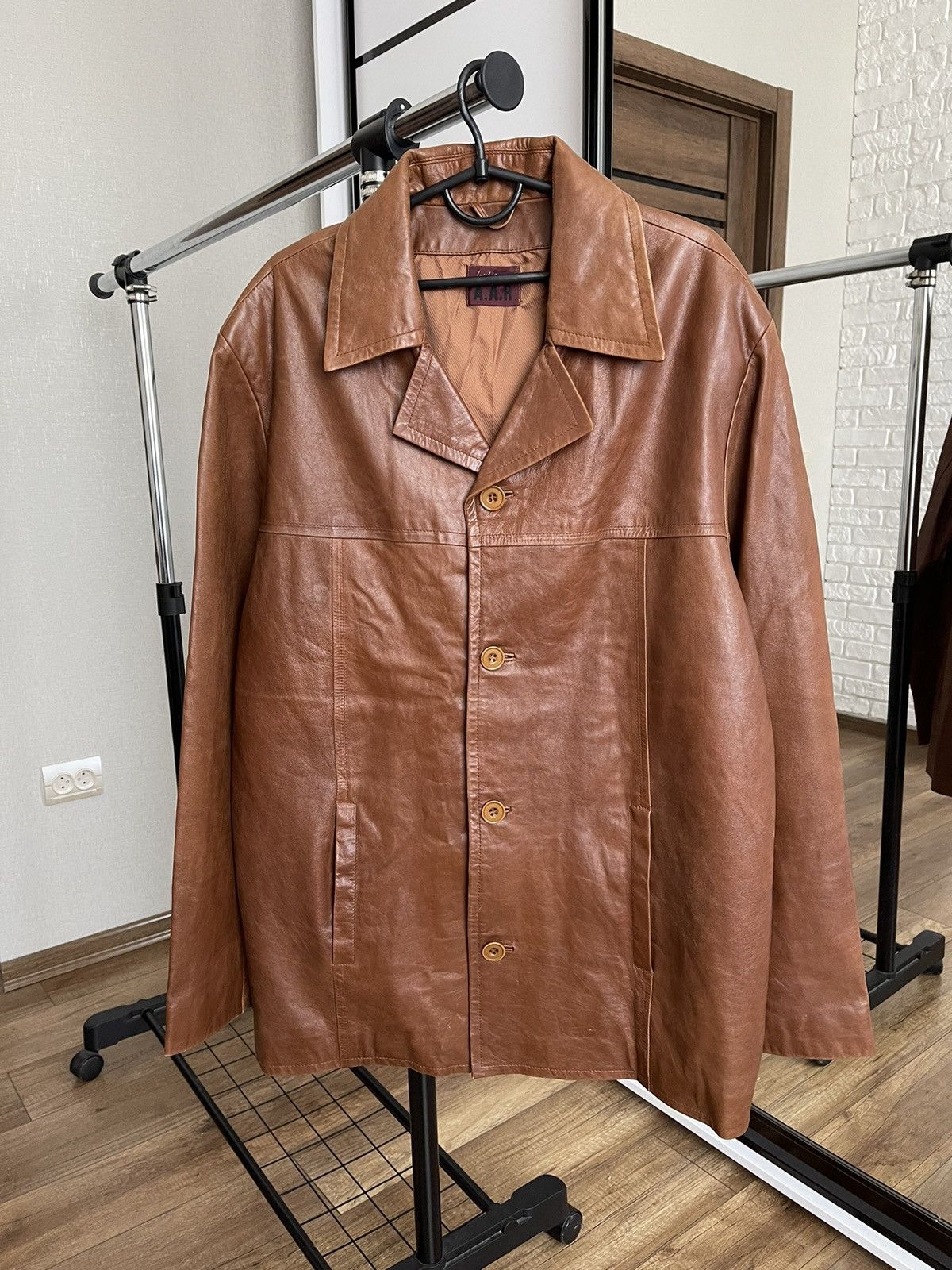 Yohji Yamamoto A.A.R Yohji Yamamoto Vintage Leather Coat Jacket 90s Size US L / EU 52-54 / 3 - 3 Thumbnail
