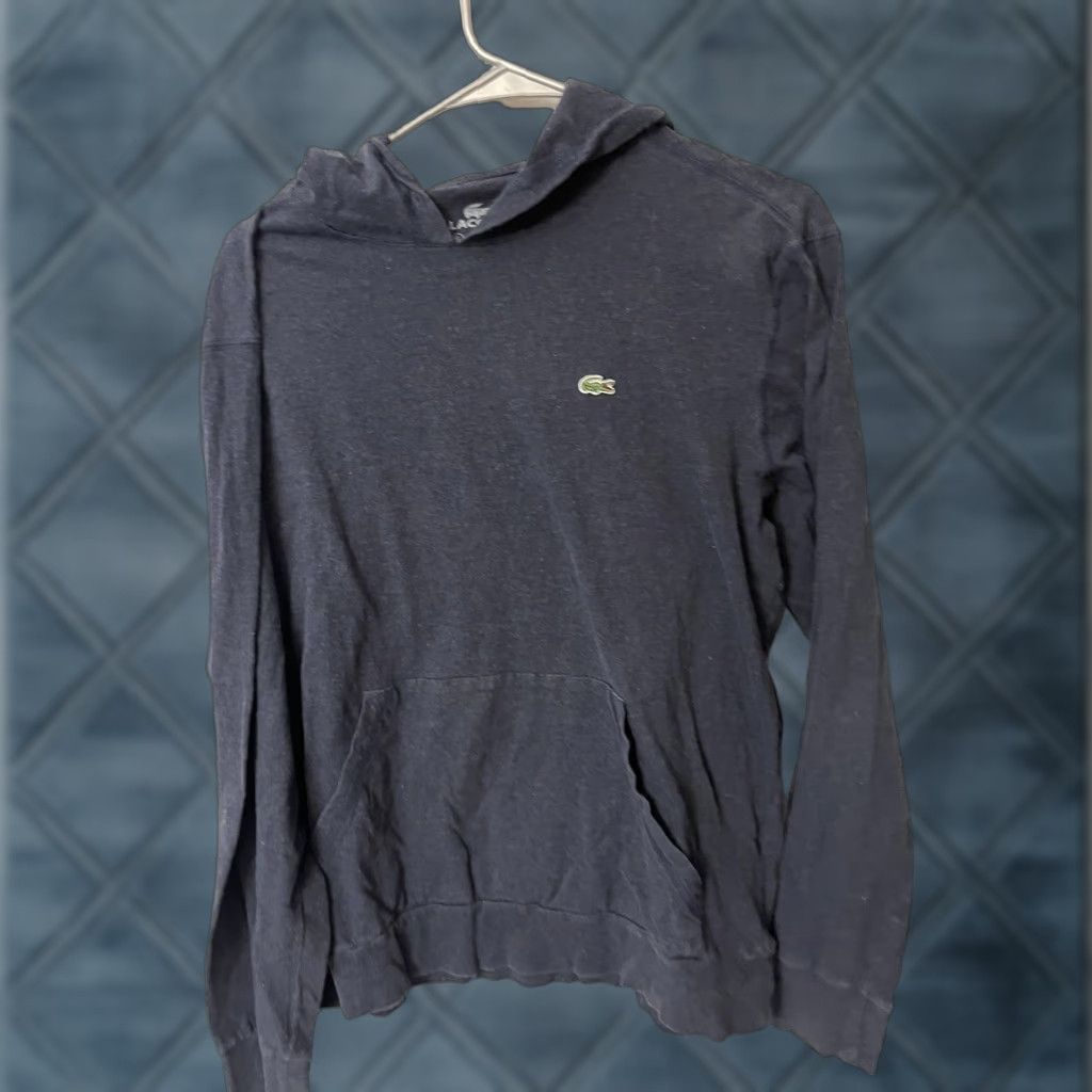 Lacoste Lacoste Mens Size 6 T-Shirt Blue Long Sleeve Pullover Tee No Hooded Drawstring Crew Neck Cotton Knit Embroidered Logo Regular Mens Size US S / EU 44-46 / 1 - 1 Thumbnail