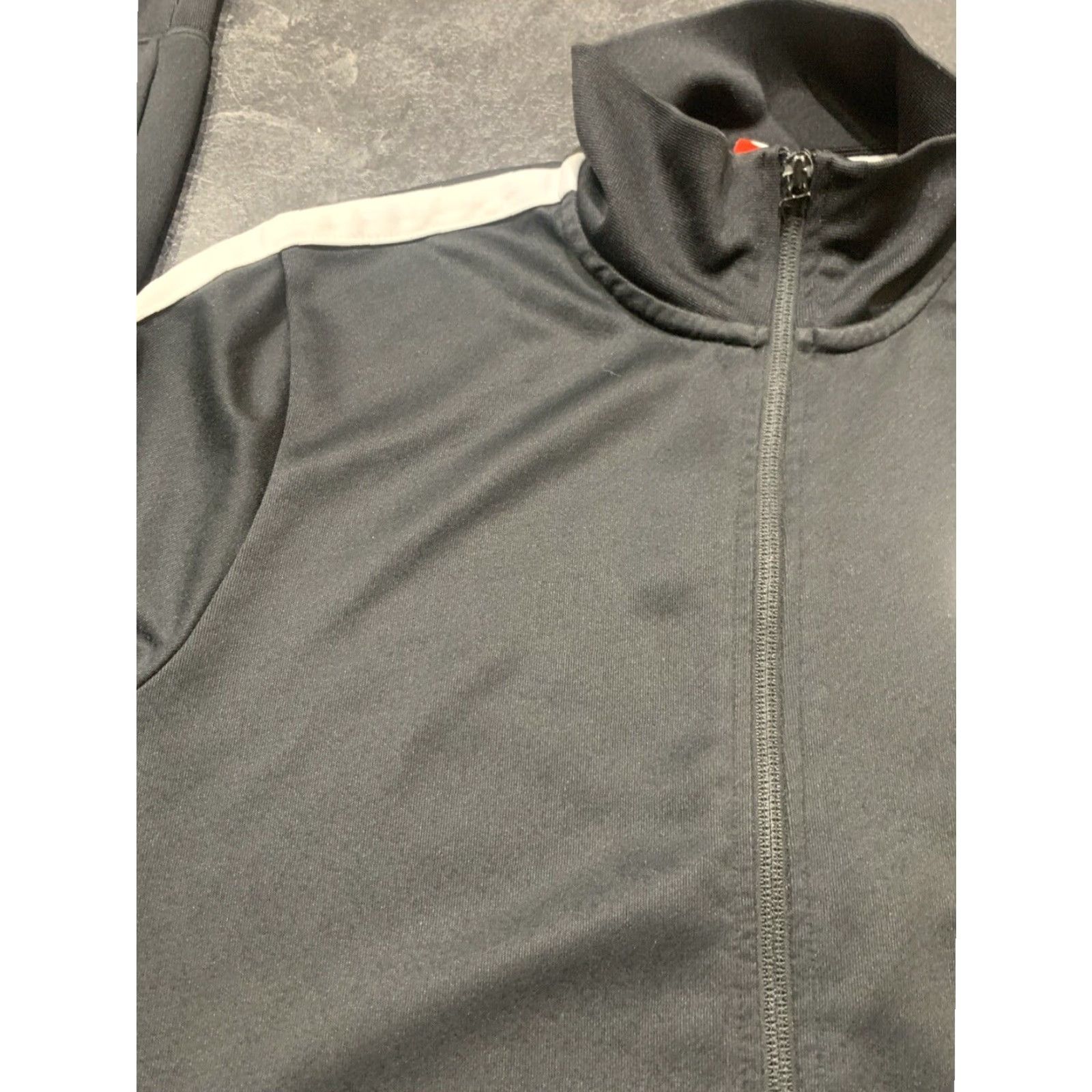 Nike Nike Track Jacket Mens Large Black White Collared Long Sleeve Full Zip Performance Size US L / EU 52-54 / 3 - 4 Thumbnail
