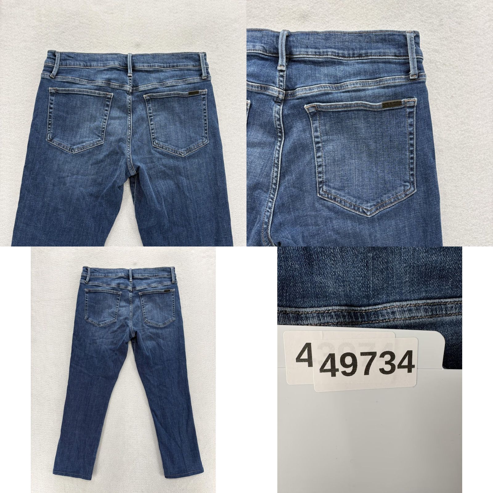 Vintage Joe's Jeans The Asher Knowlton Jeans Mens 32x27 Slim Straight Blue Denim Stretch Pockets Zip 32 Inseam Medium Cotton Blend Regular Jeans Mens Size US 32 / EU 48 - 9 Thumbnail
